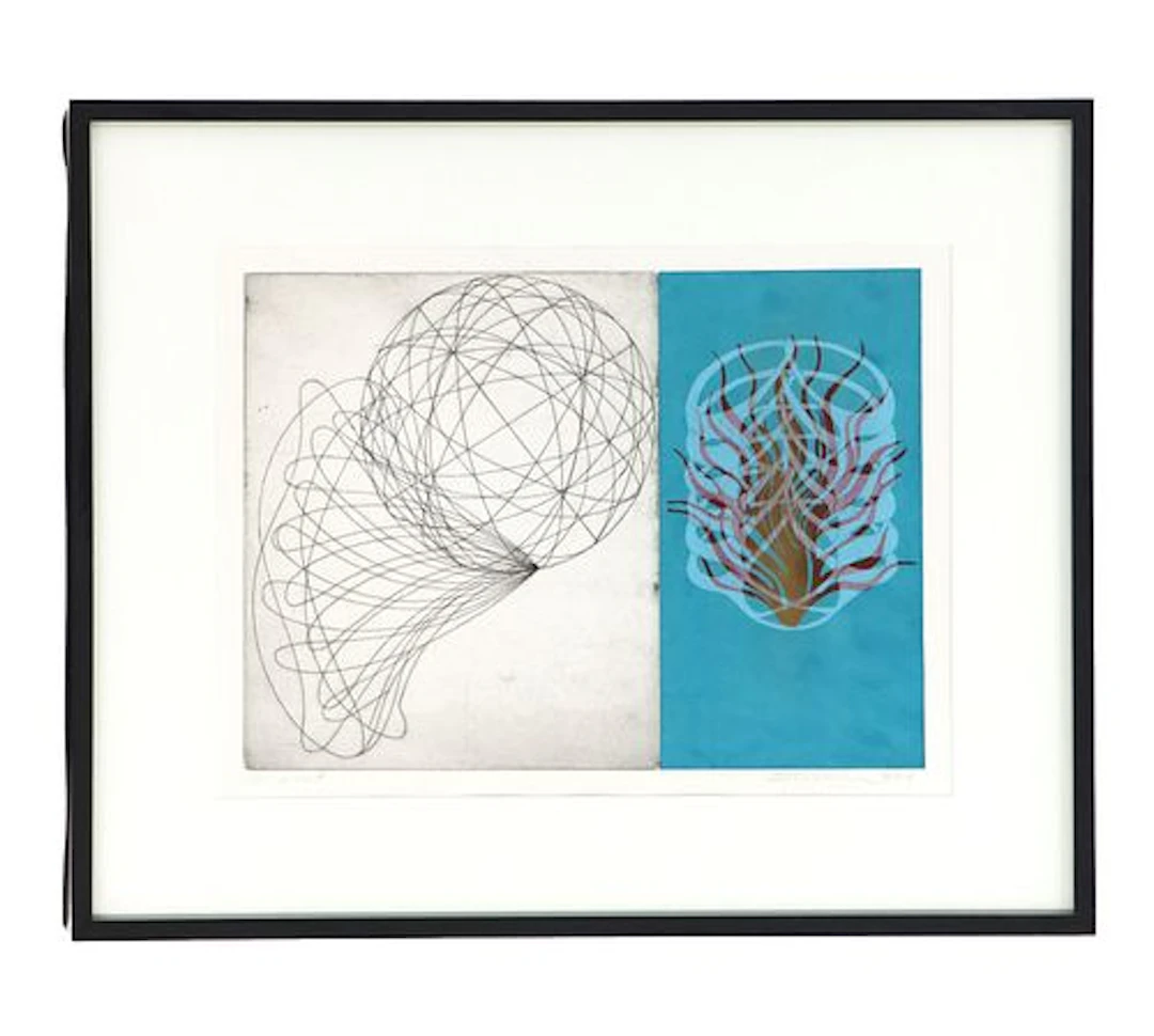 Steven Sorman (Born 1948) American, Etching and Collage "For Wont"