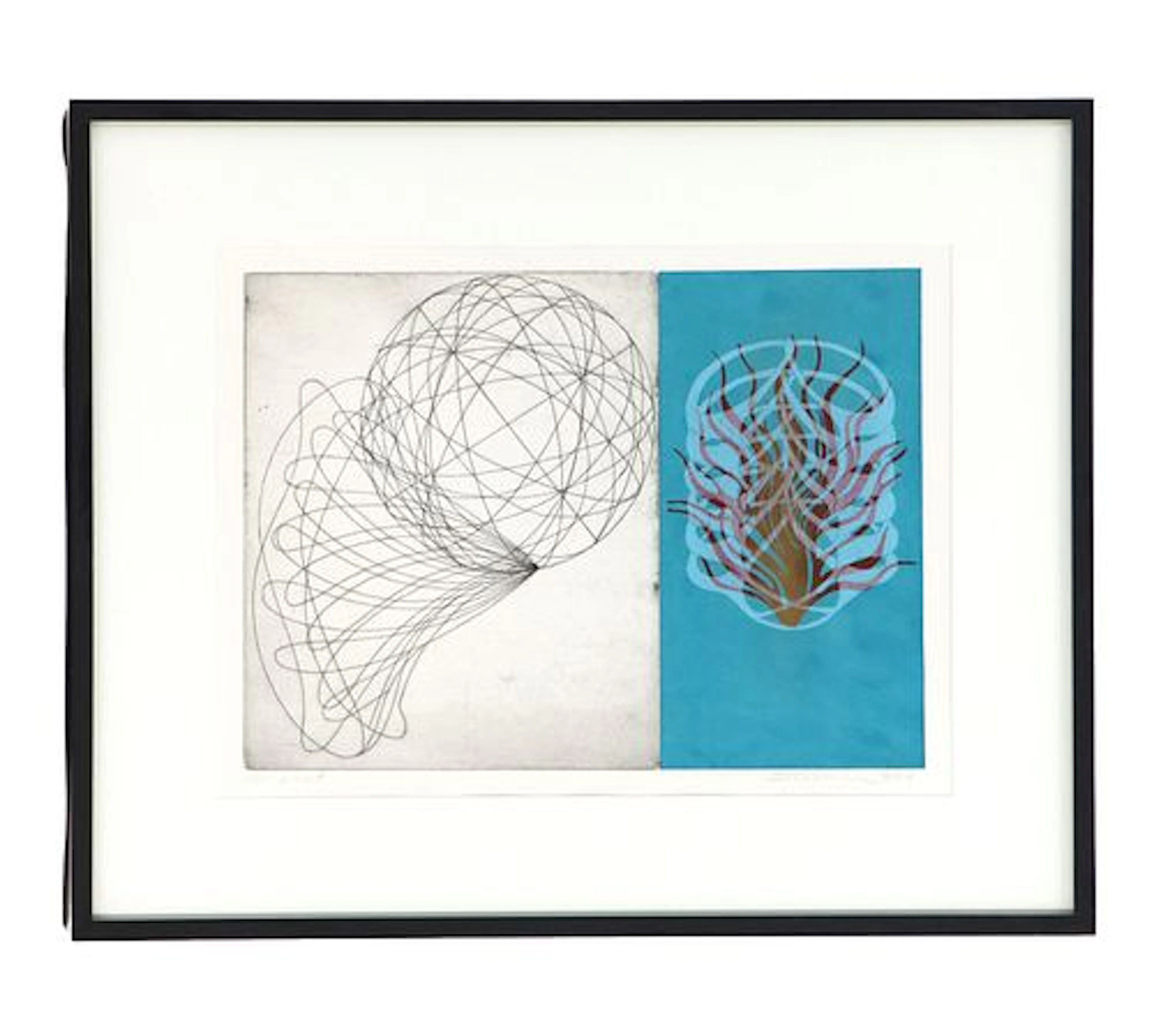 Steven Sorman (Born 1948) American, Etching and Collage "For Wont"