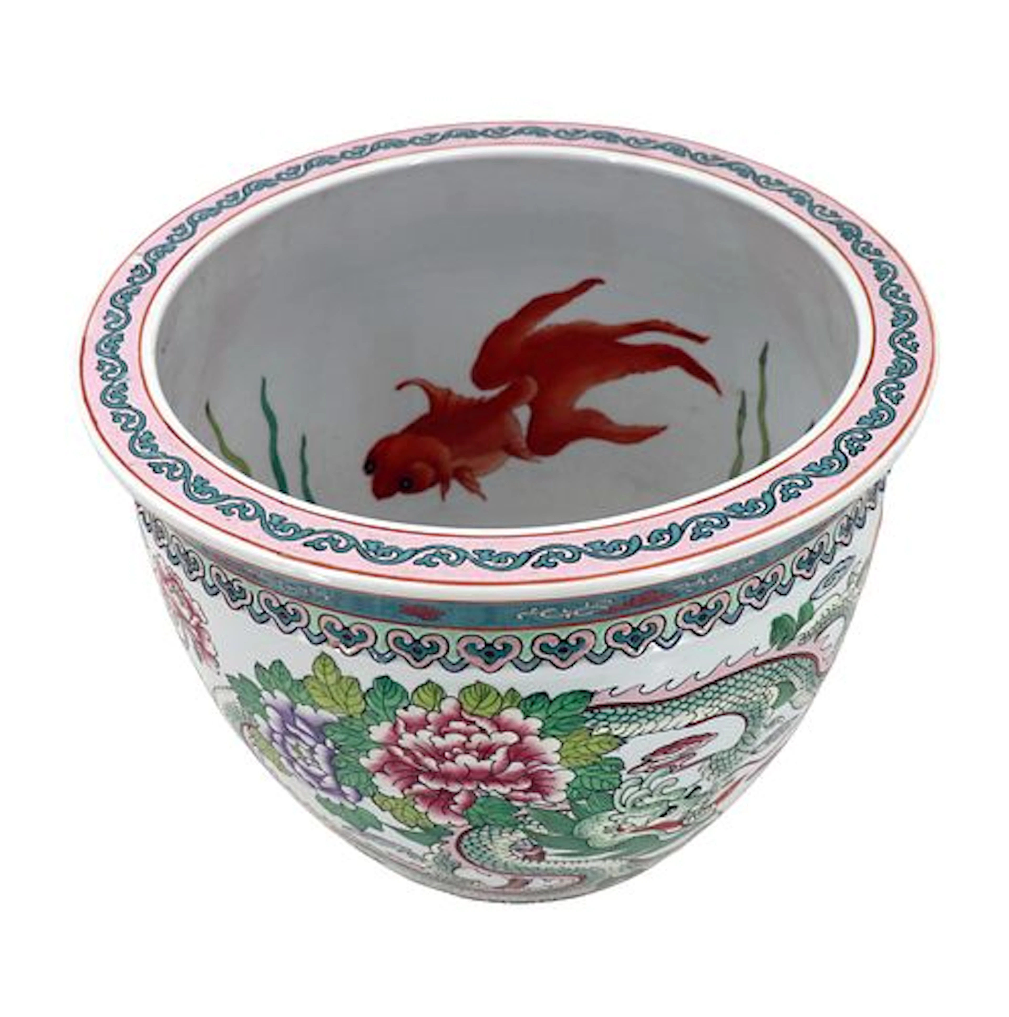Chinese Famille Rose Ceramic Fish Bowl