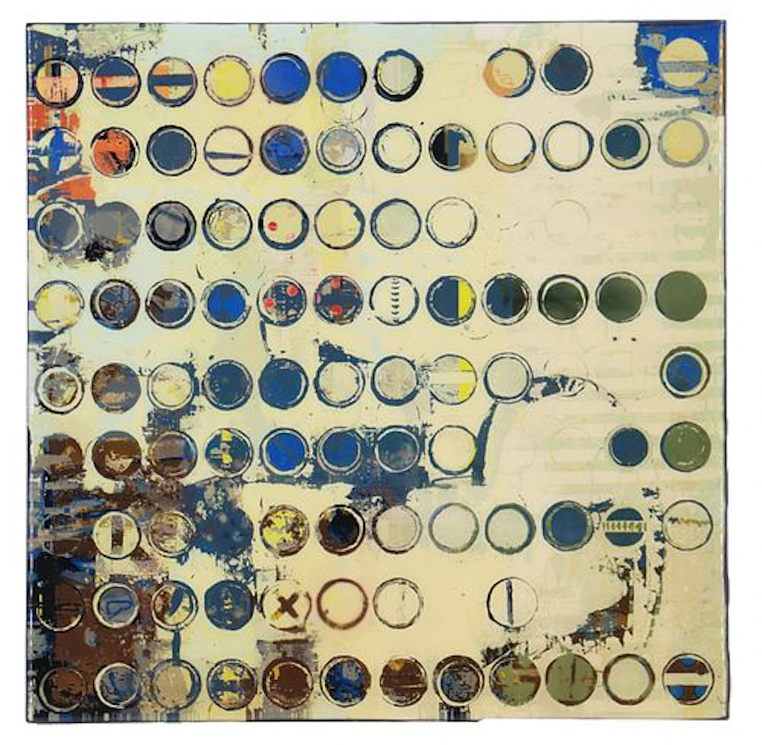 Jylian Gustli, 20th/21st Century American, Mixed Media on Panel, "Fibonacci 62"