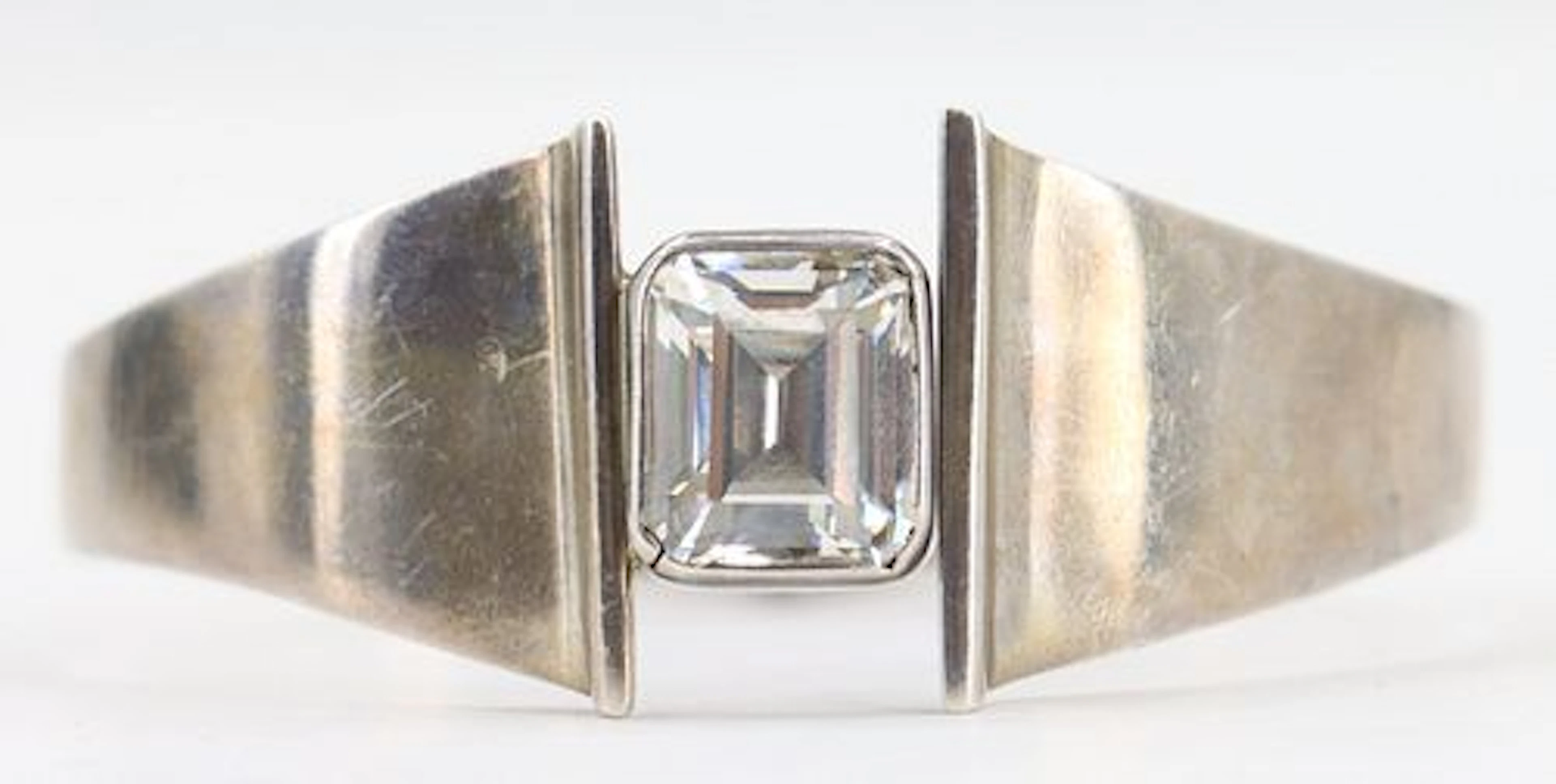 Vintage Mexican Taxco Sterling Silver and Glass Bracelet for Ming's