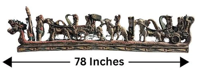 Thai Carved Wood Ceremonial Panel