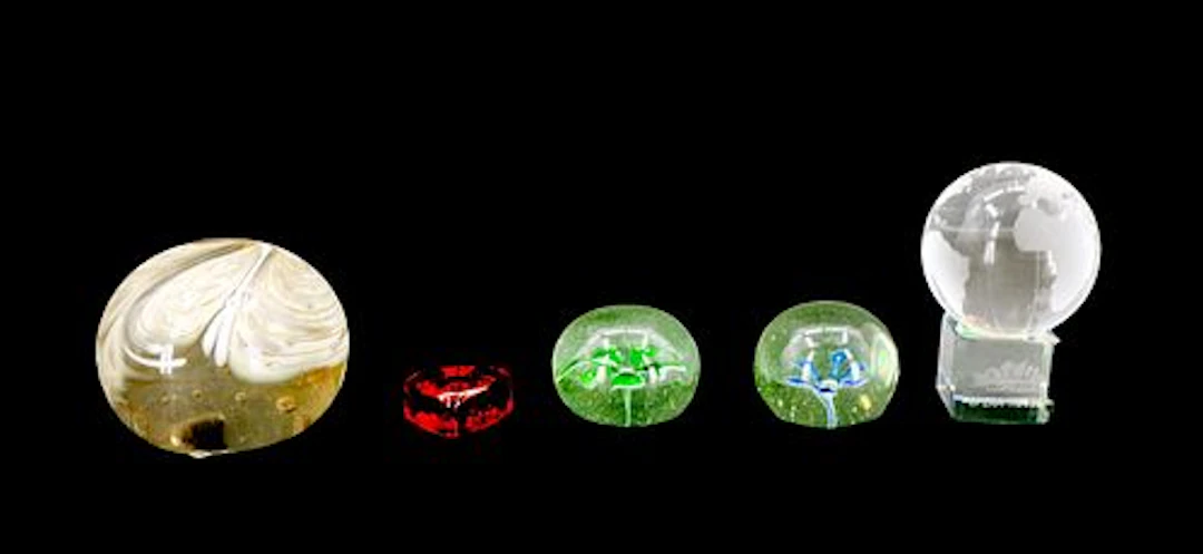 (4) Art Glass Paperweights