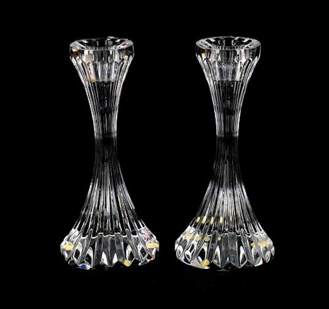 Pair of Baccarat Crystal Massena Candlesticks in Original Packaging
