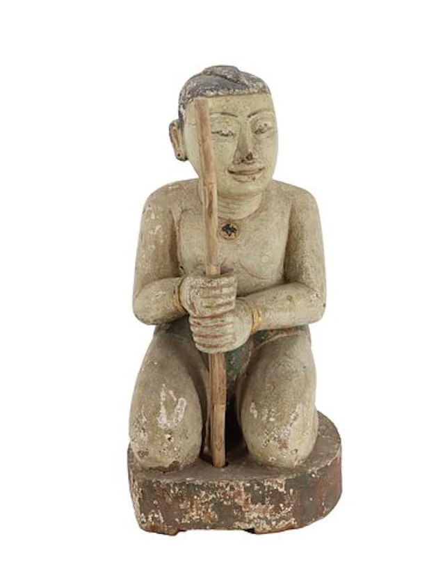 19th Century Asian Kneeling Devotional Figure