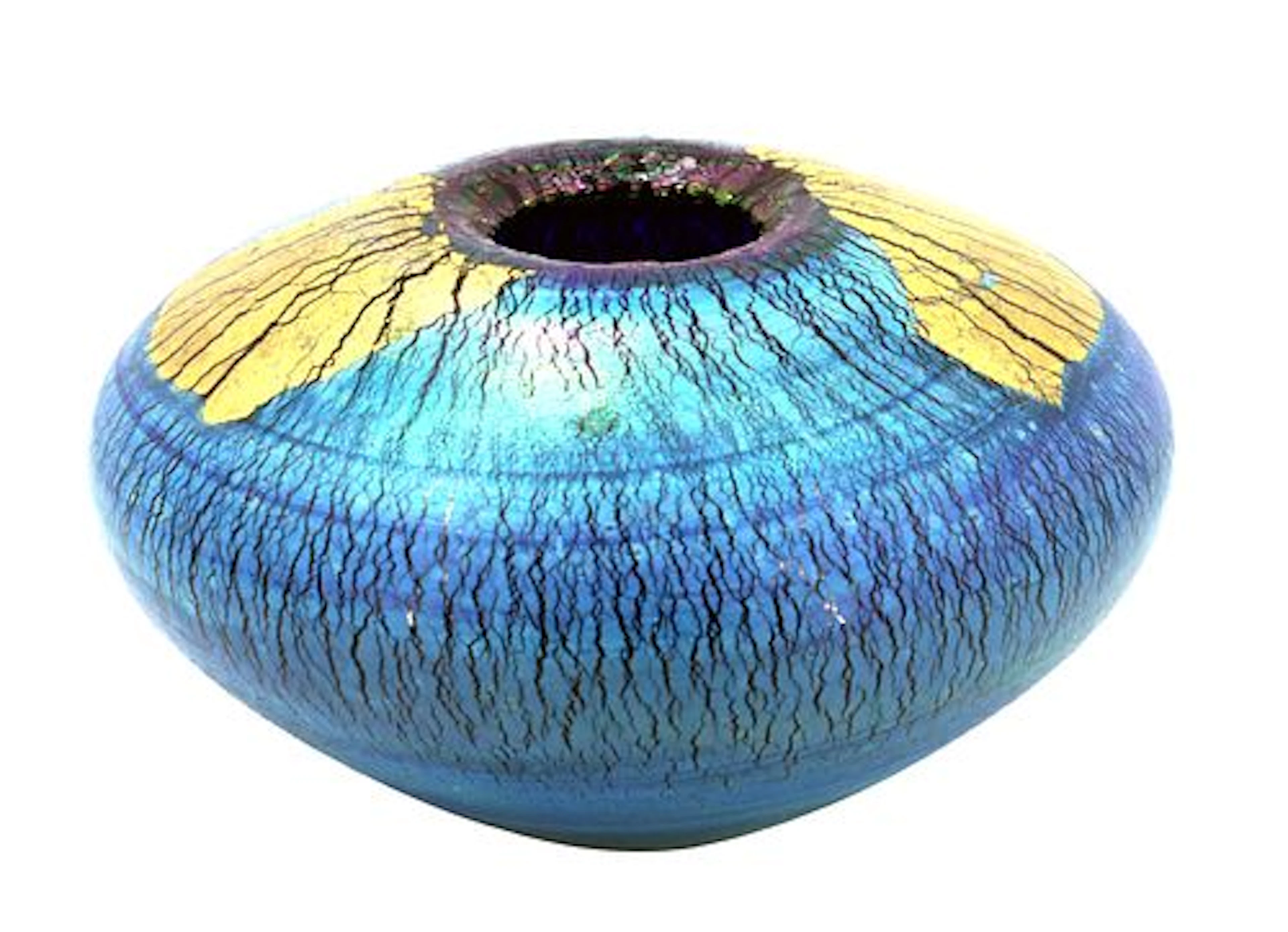 Robert Eickholt (Born 1947) American, Hand-Blown Iridescent Volcano