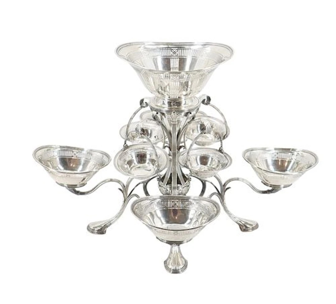 Monumental Tiffany & Co. Sterling Silver Epergne Presentation Piece