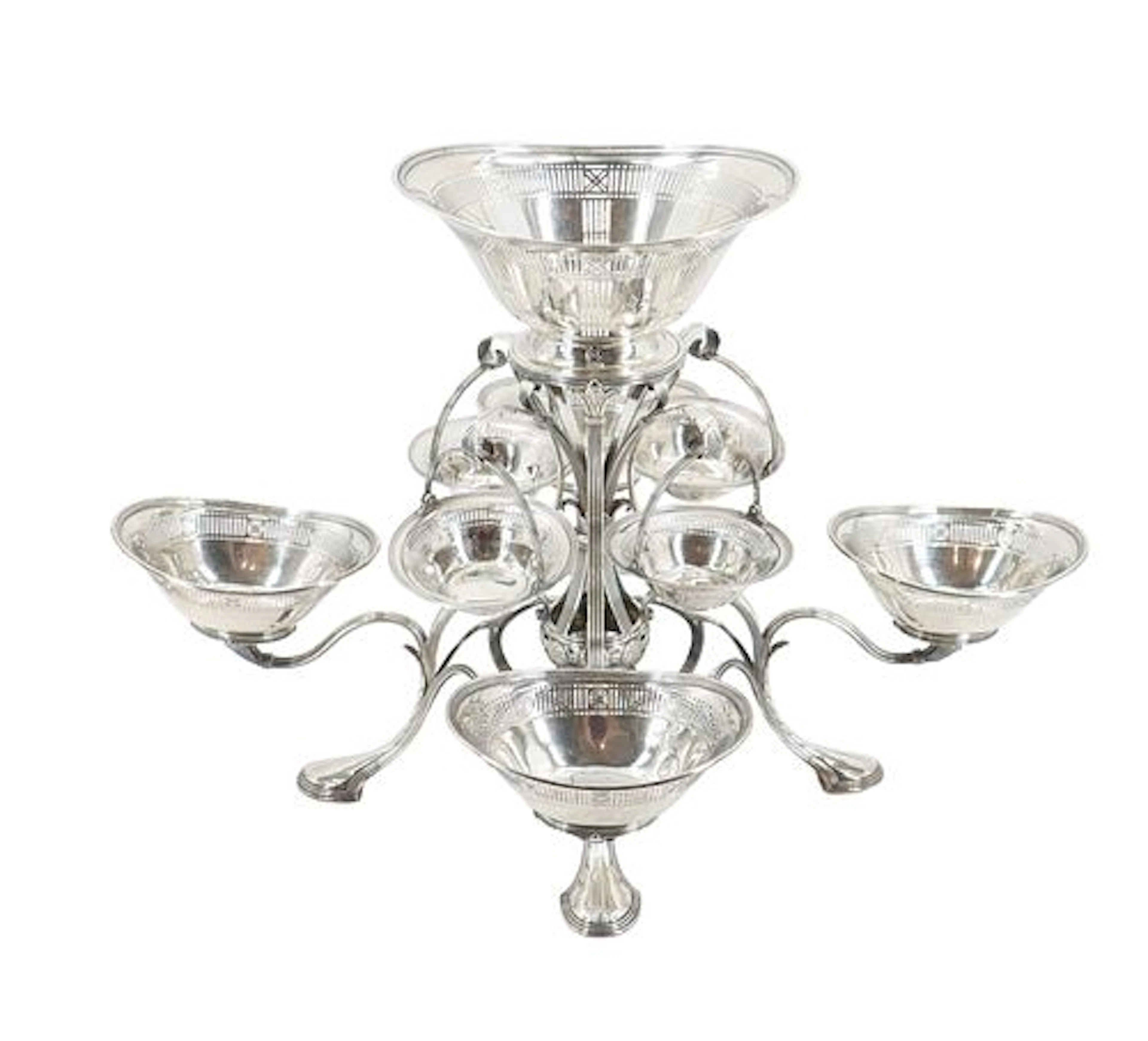 Monumental Tiffany & Co. Sterling Silver Epergne Presentation Piece