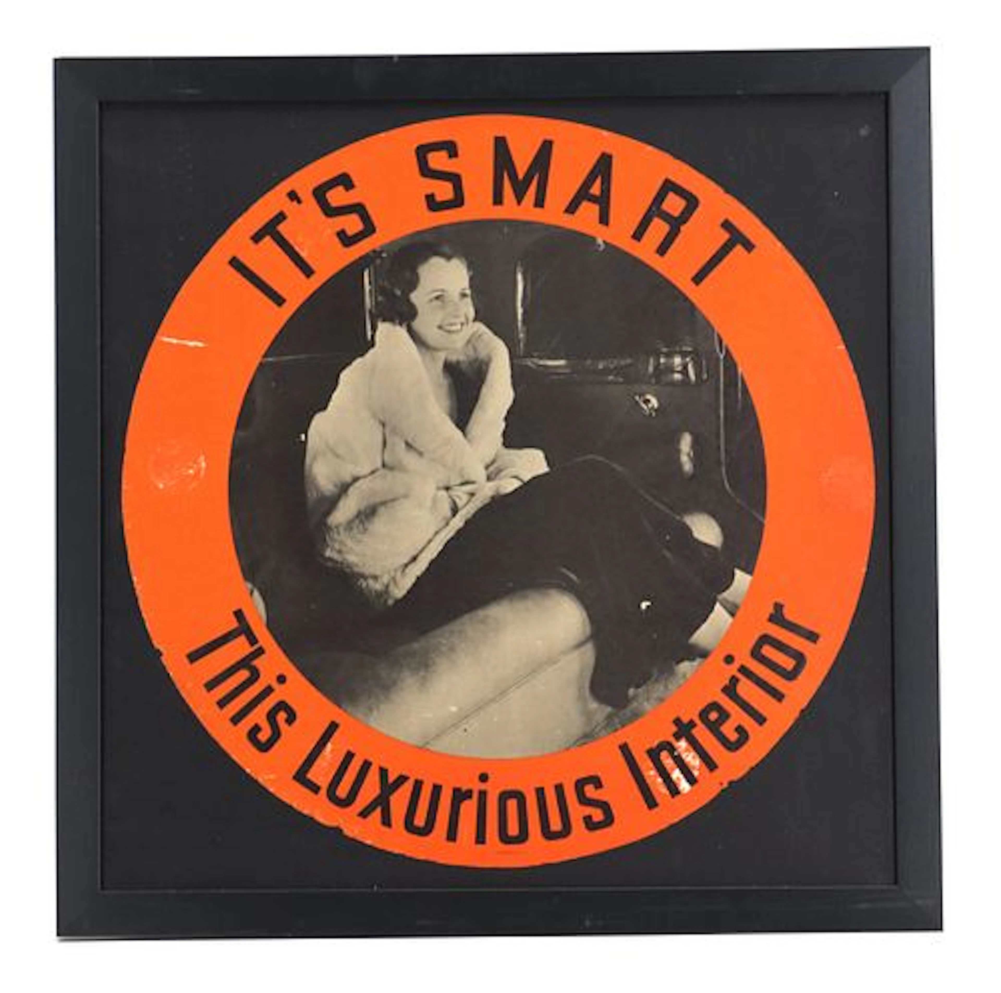 Circa 1930s Buick Showroom Poster, "It's Smart - This Luxurious Interior"