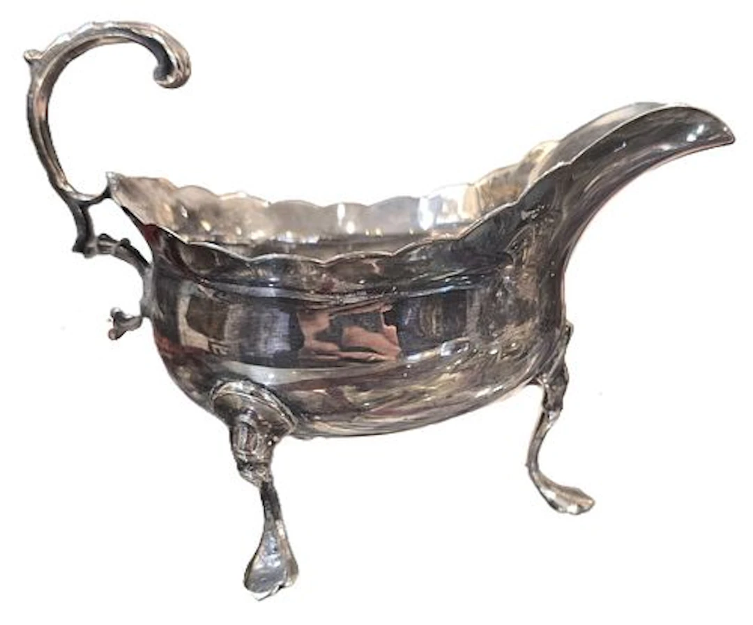 Antique English Sterling Silver Gravy Boat - 3.915 ozt