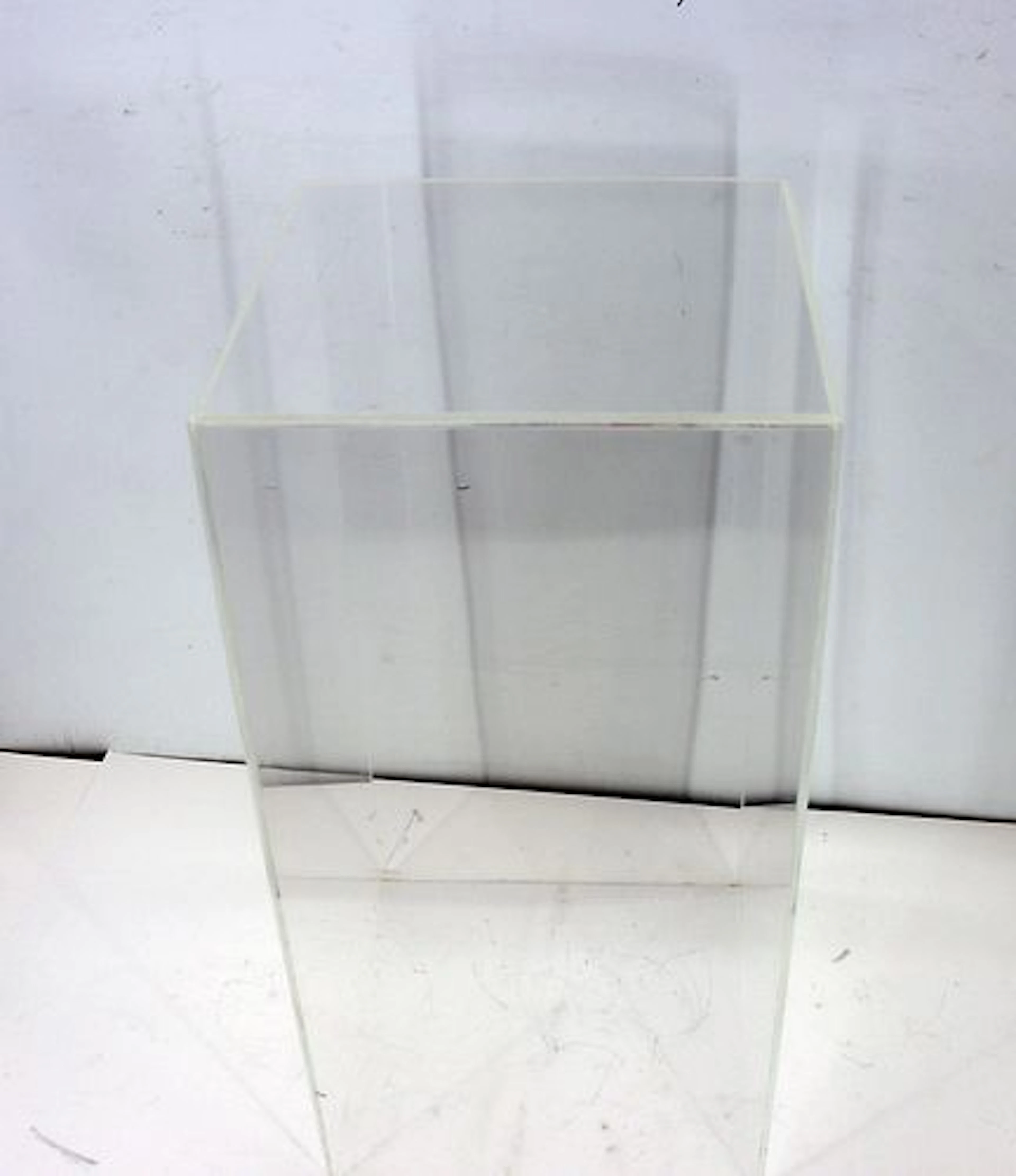 Clear Acrylic Rectangular Prism Floor Display Pedestal