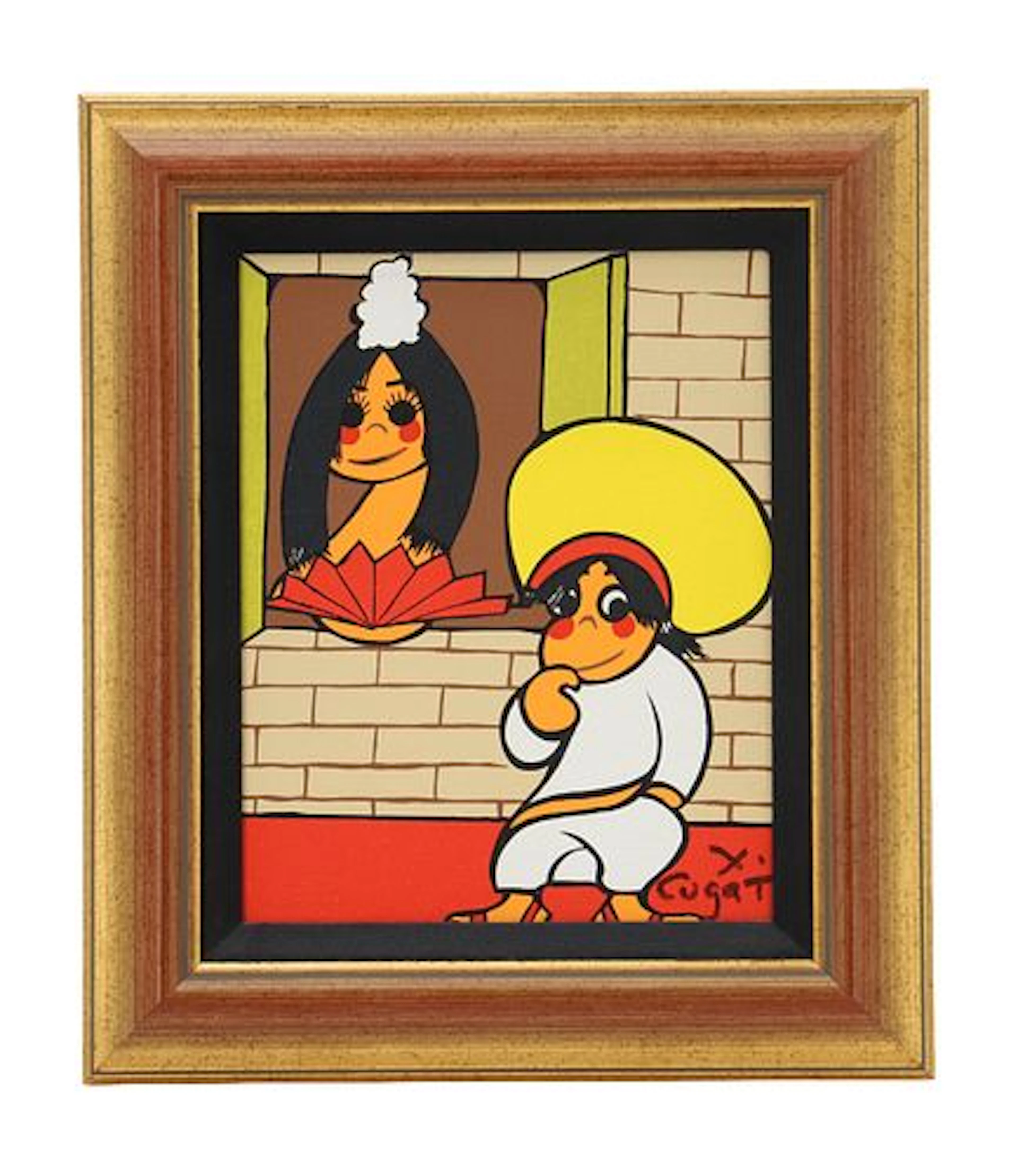 Xavier Cugat (1900-1990) Spanish/American, Oil on Canvas Folk Art