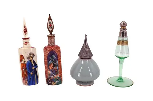 (4) Turkish and Egyptian Perfume Bottles