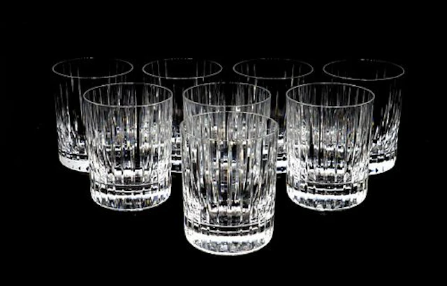 (8) Baccarat Crystal Harmonie "Triple" Old-Fashioned Rocks Glasses or Tumblers
