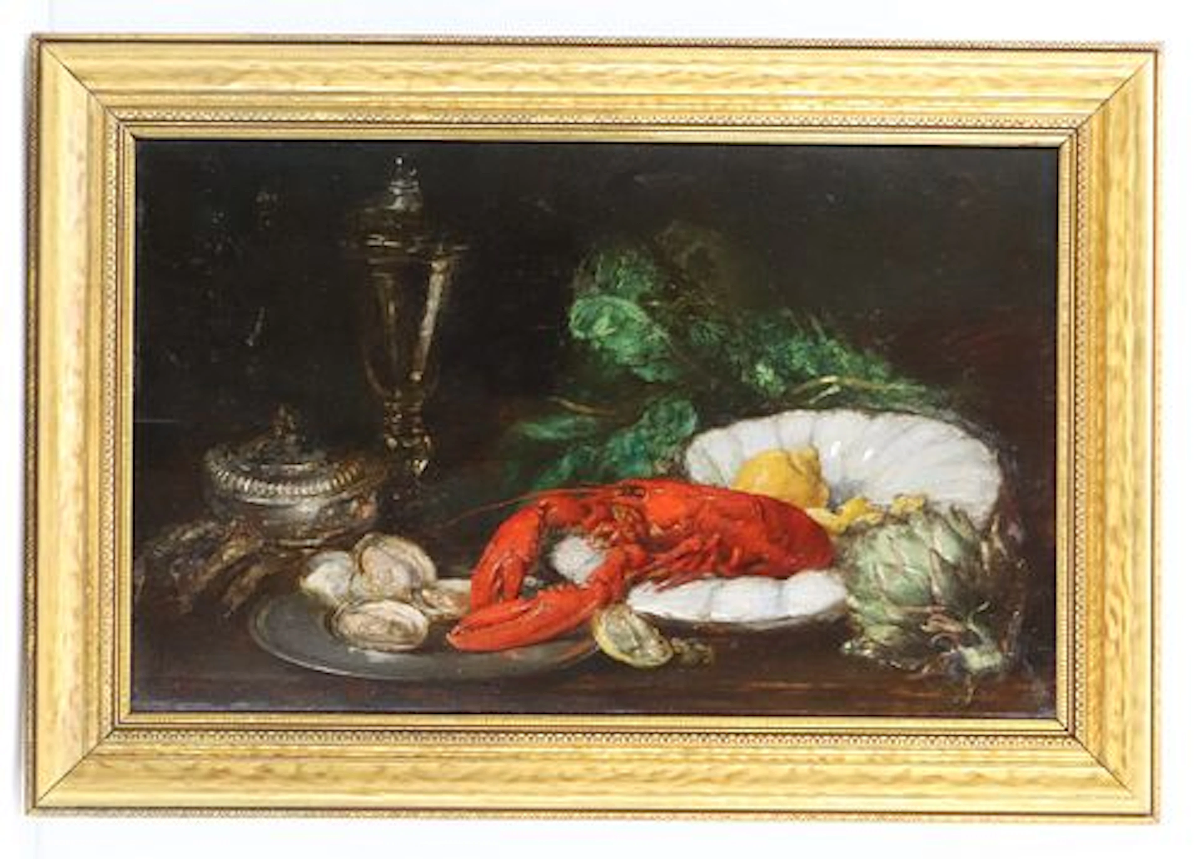 Early 17th Century Flemish Oil on Cradled Panel Culinary Still Life