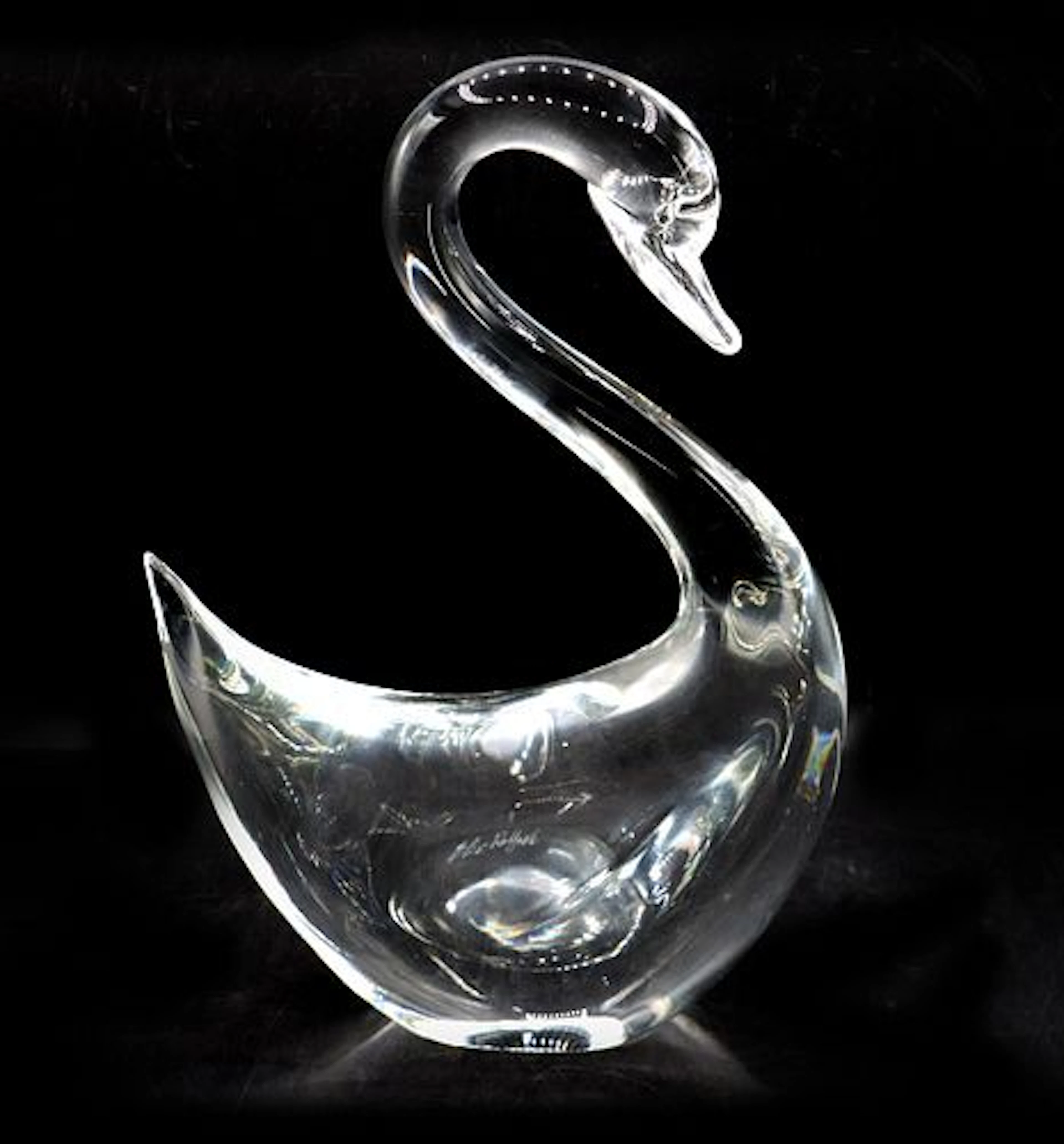 Elio Raffaeli (Born 1936) Italian, Murano Art Glass Swan Sculpture