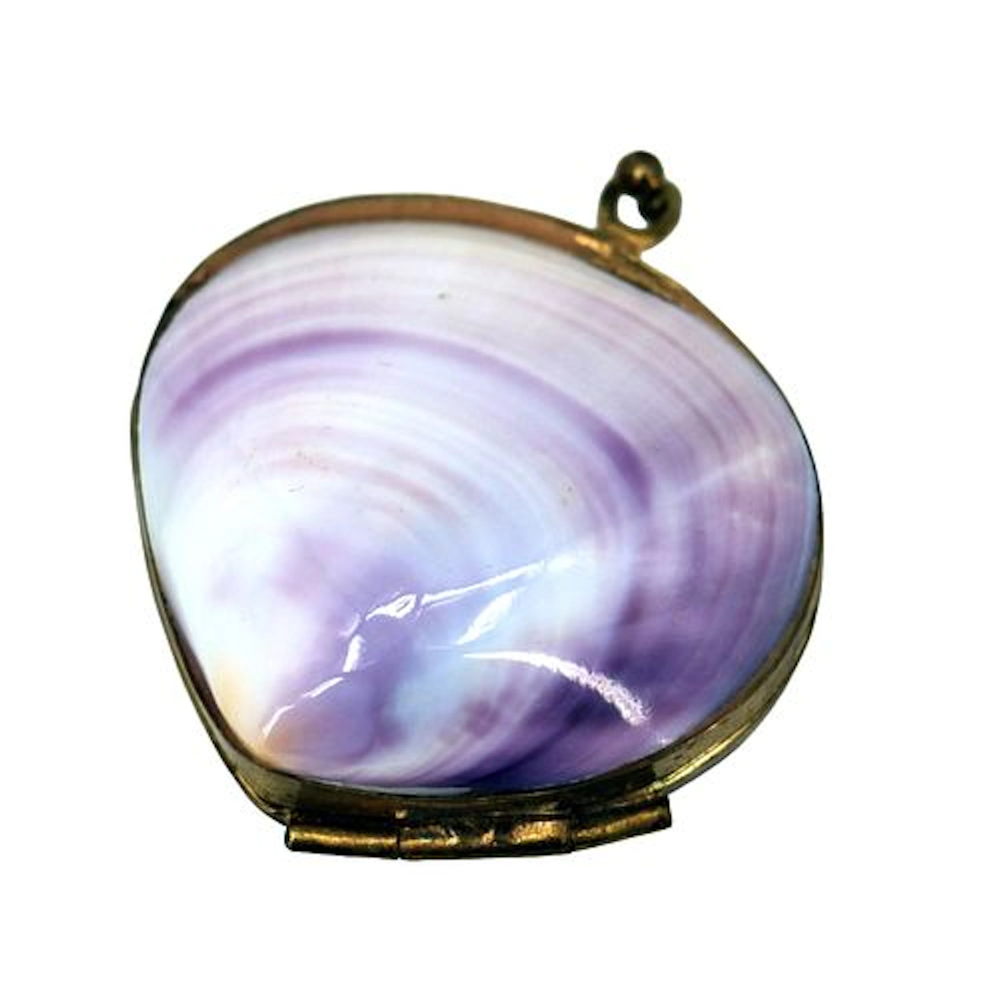 Vintage Hinged Clamshell Trinket Box