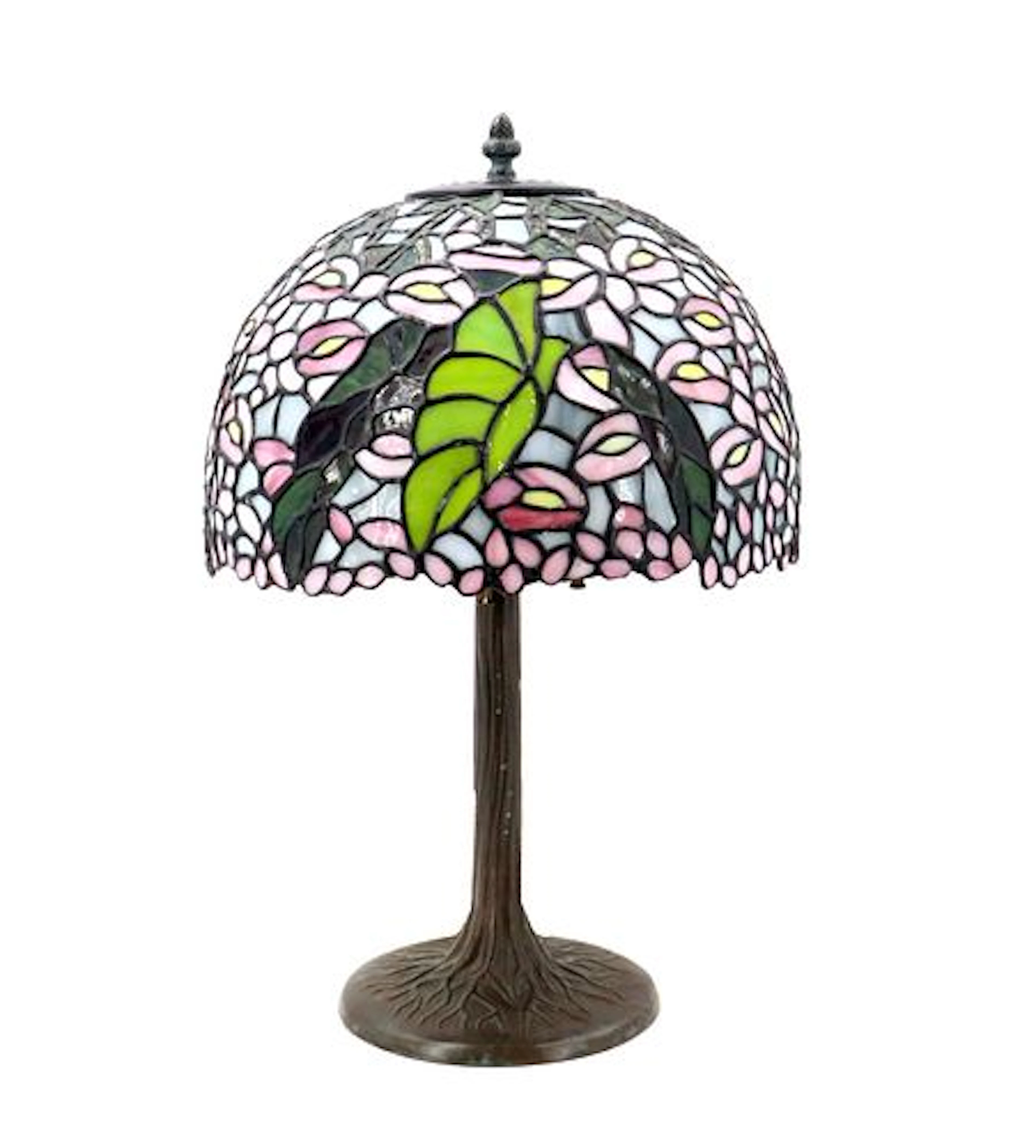 Vintage Tiffany Style Stained Glass Lamp