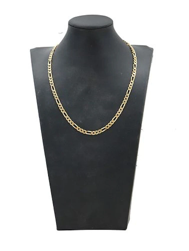 Italian 14k Gold Classic Figaro Link Chain Necklace - 31.9 g.