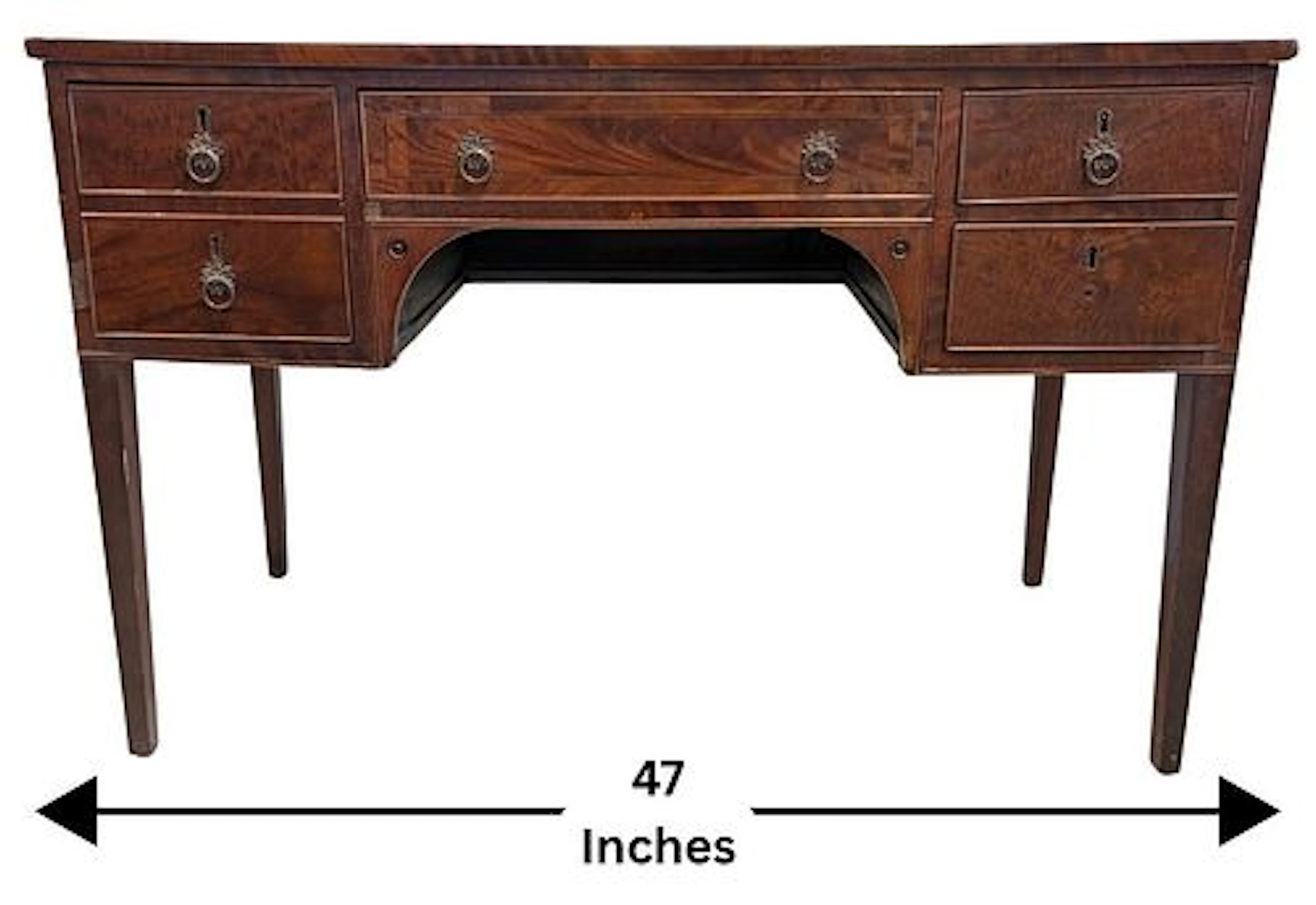 Antique English Mahogany Gentleman's Desk Circa 1840