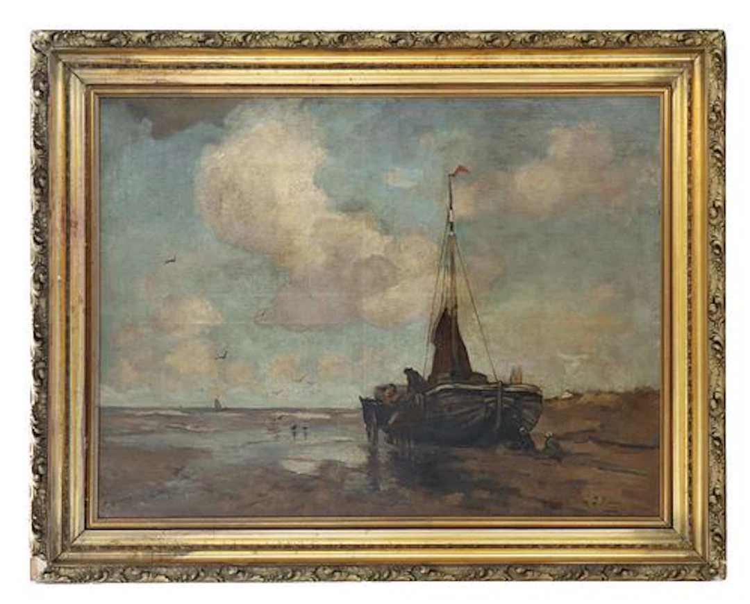 Jacob Maris (1837-1899) Dutch, Seascape Oil on Canvas
