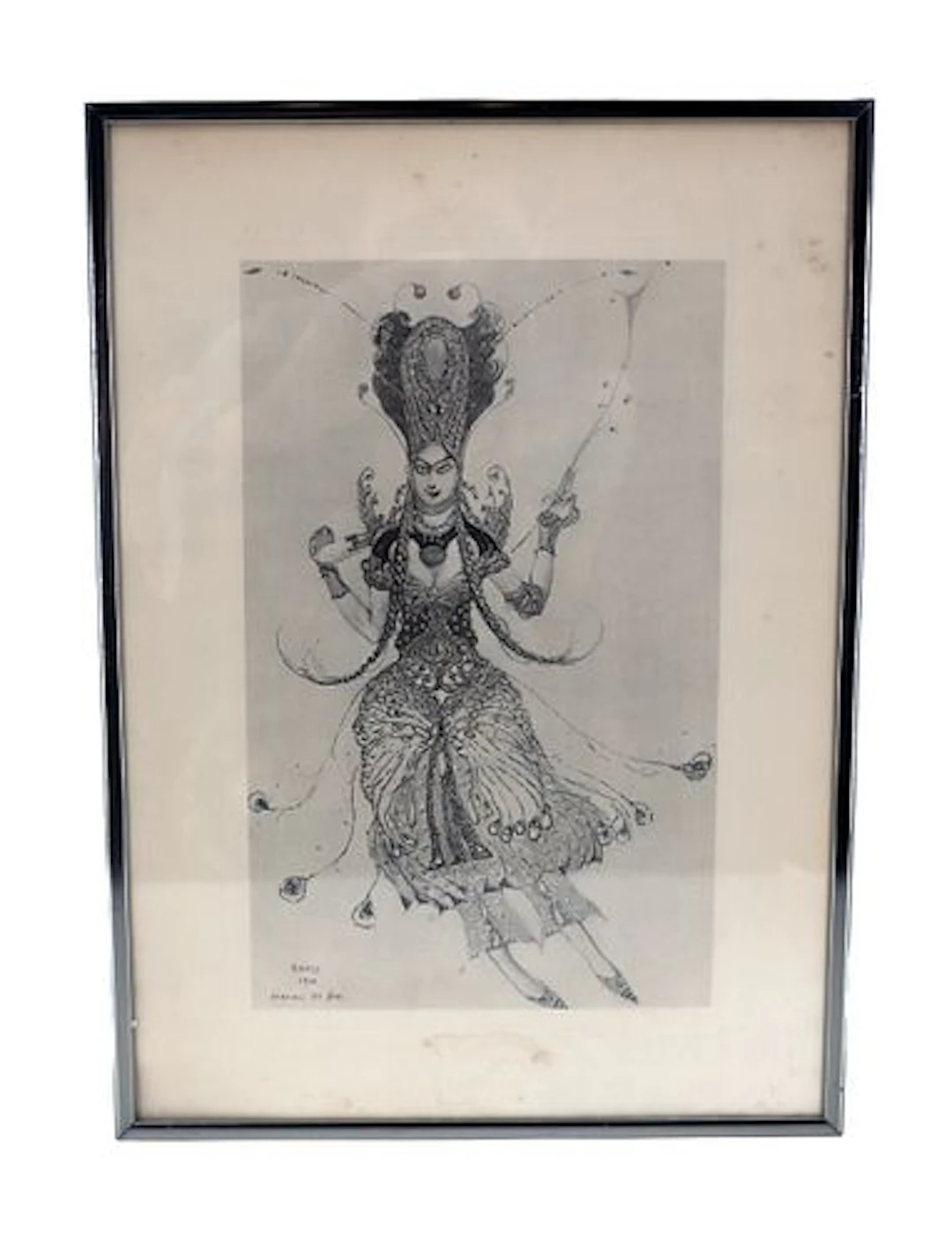 After Leon Bakst (1866-1924) Russian, "The Firebird" Framed Lithograph