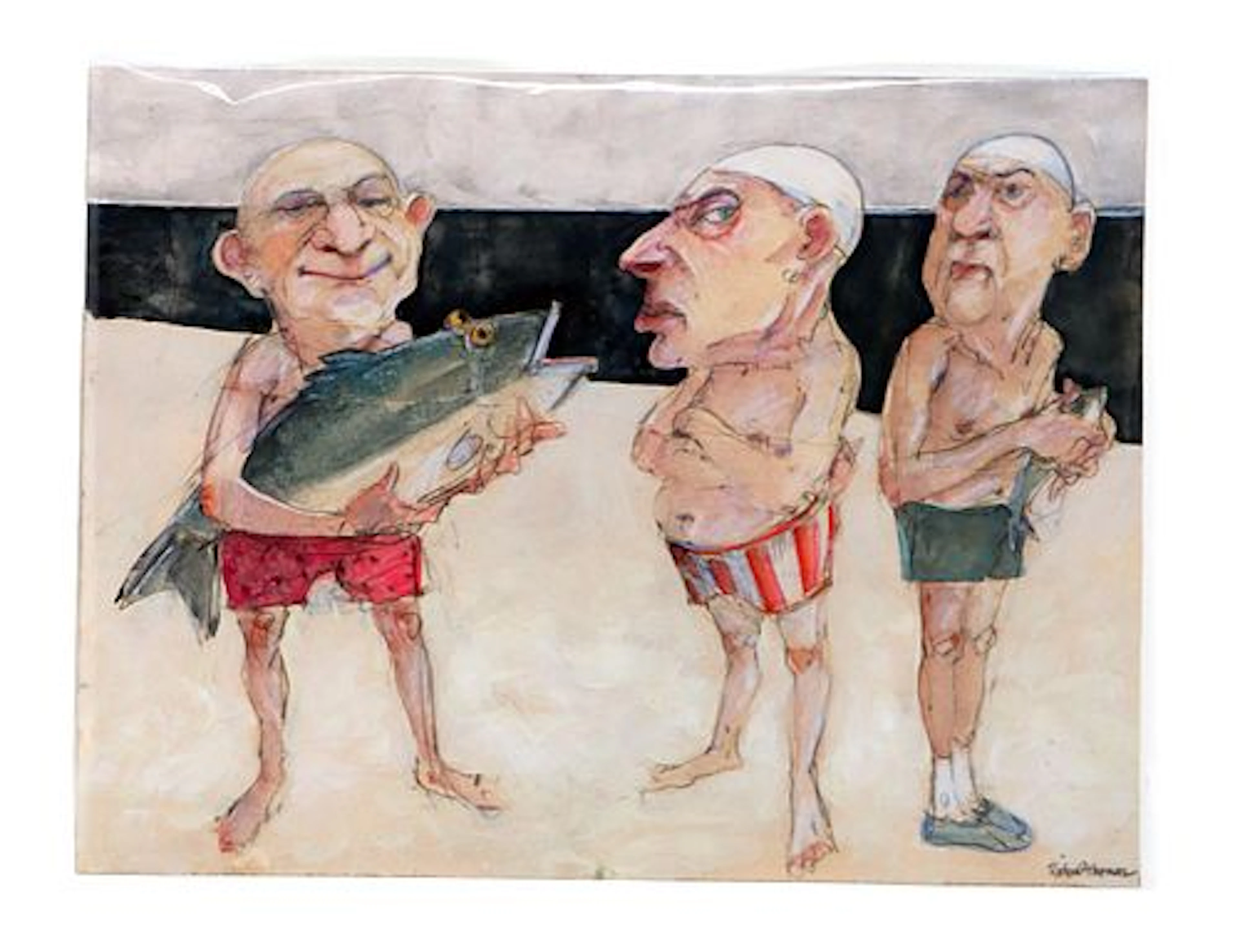 Richard Thomas (21st Century) American, Watercolor and Ink Whimsical