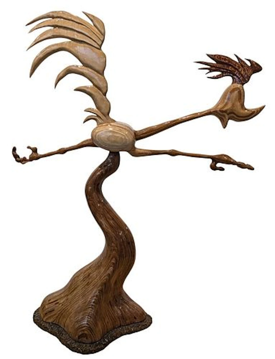 John Marshall (21st Century) American, Hand Carved Wooden Cartoon