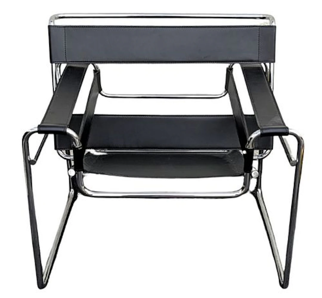 After Marcel Breuer (1902-1981) Hungarian/American, Black Leather