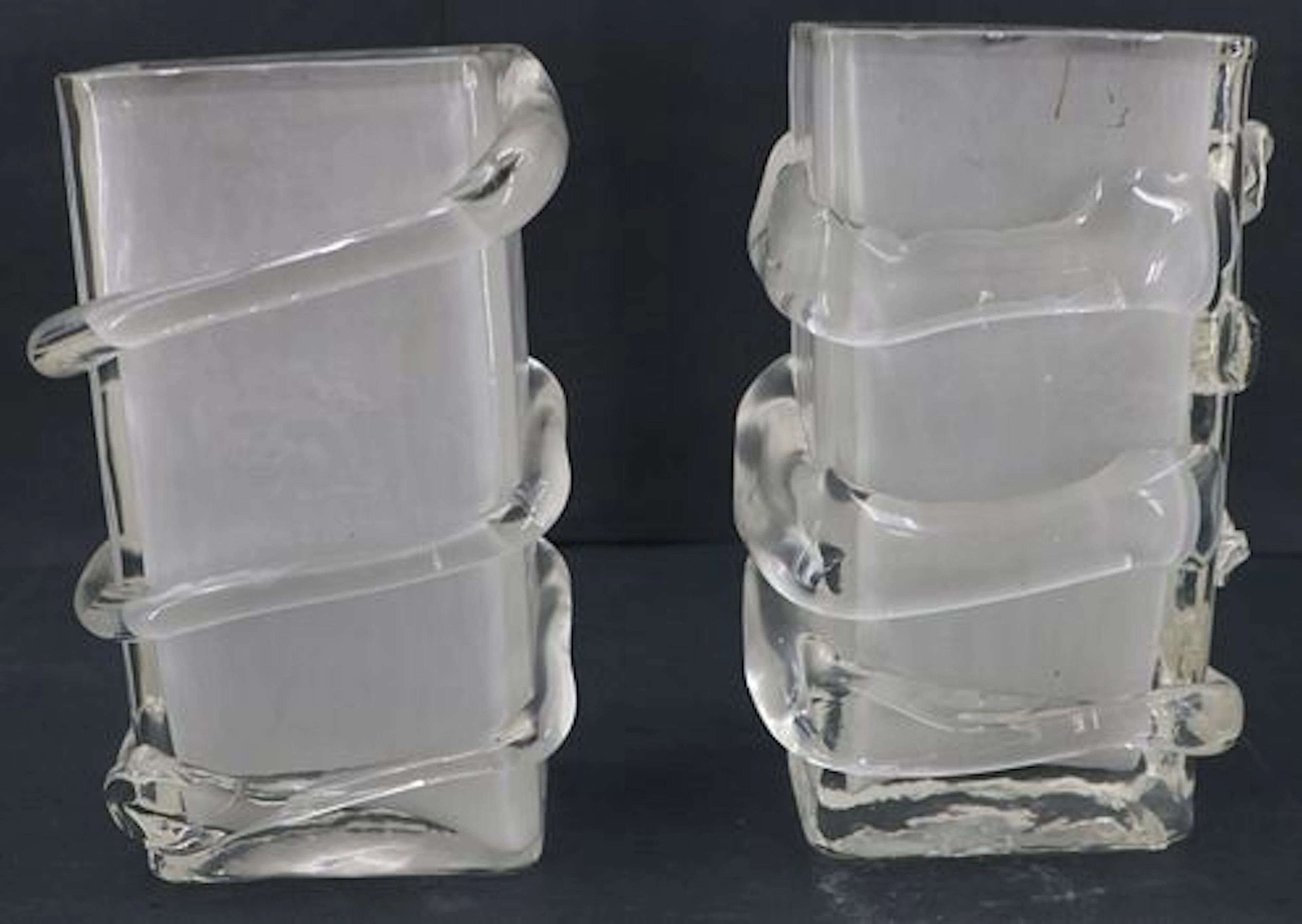 Pair of Scandinavian Art Glass Vases