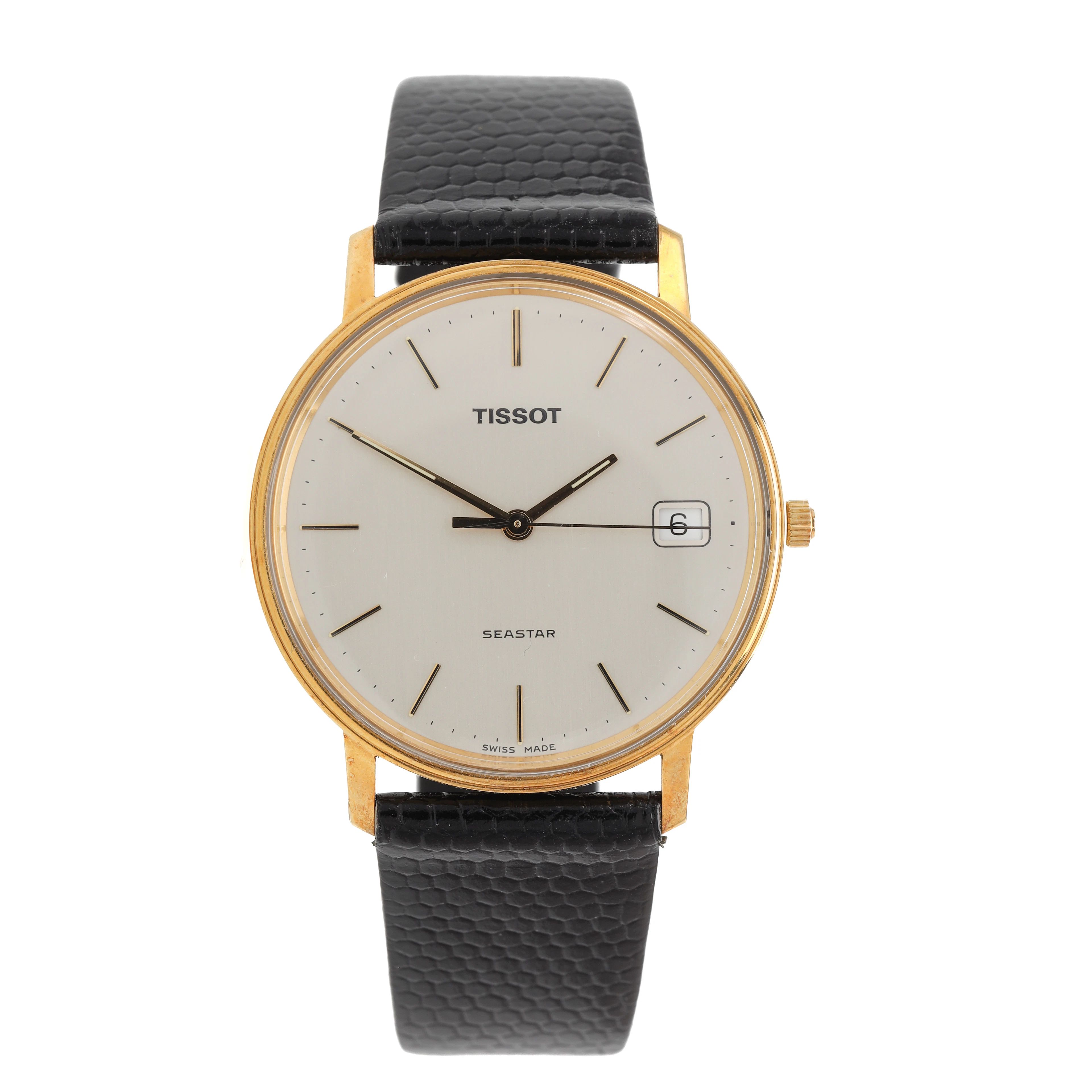 TISSOT SEASTAR, armbandsur, 18 k guld, kvarts, ca 34 mm, etui, 1990-tal.