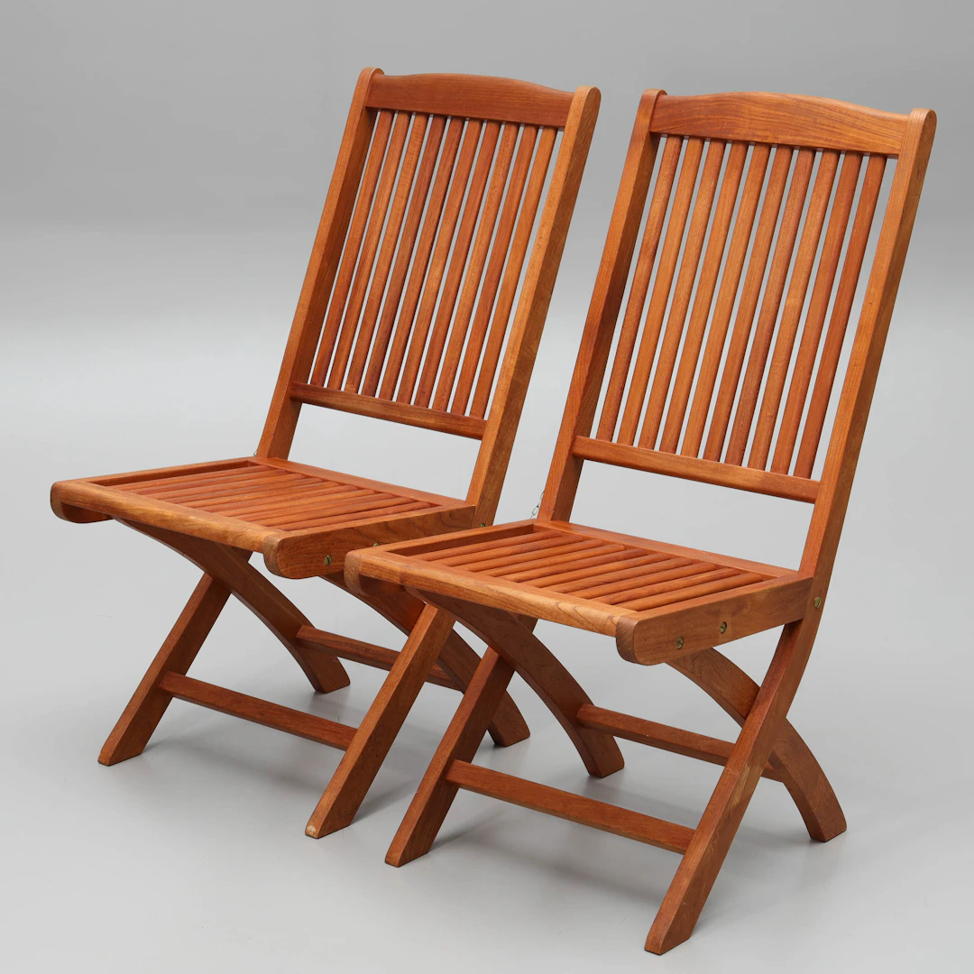 TRÄDGÅRDSSTOLAR, 2 st, teak, Brafab.
