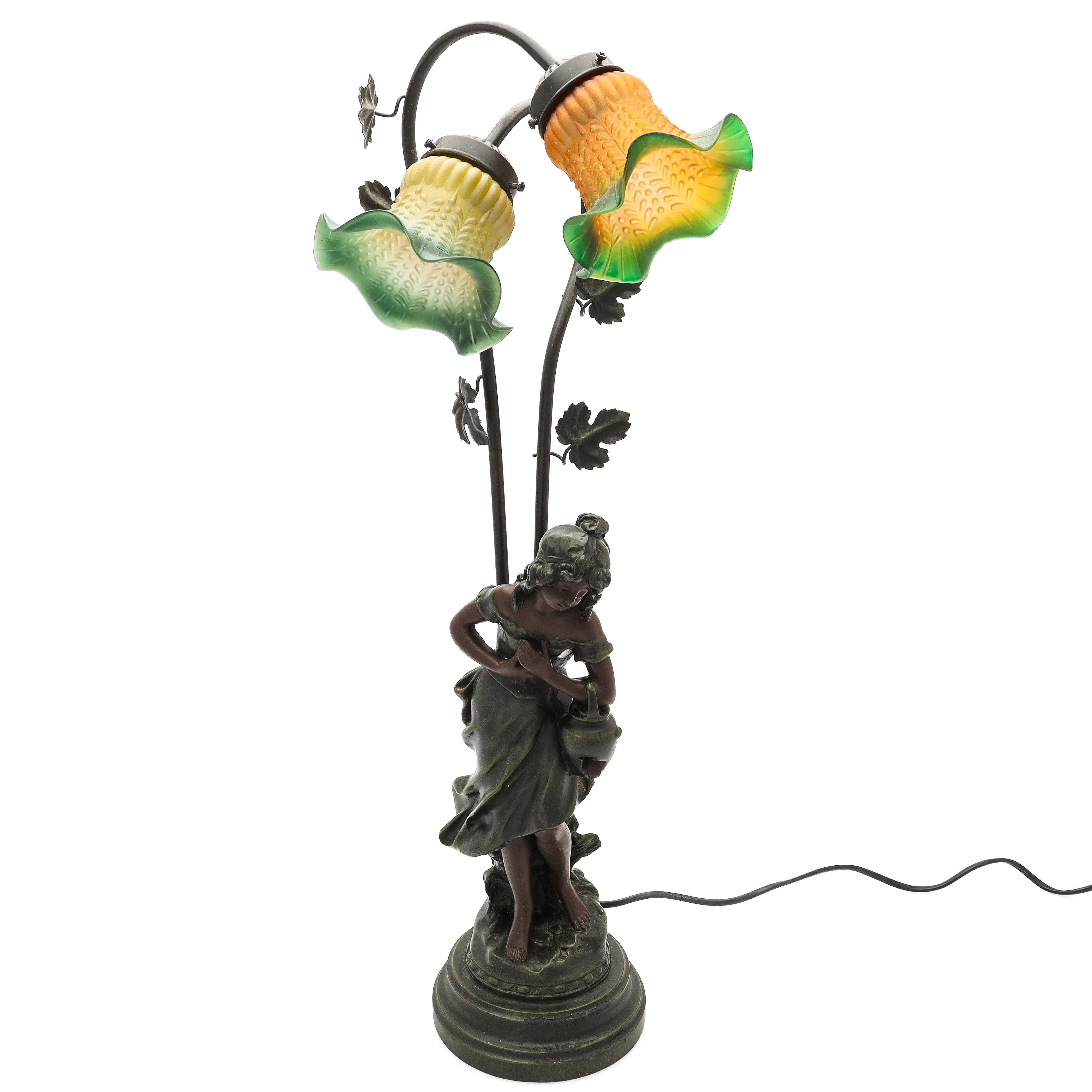 BORDSLAMPA, jugendstil, konstmassa / glas, 1900-talets senare del.