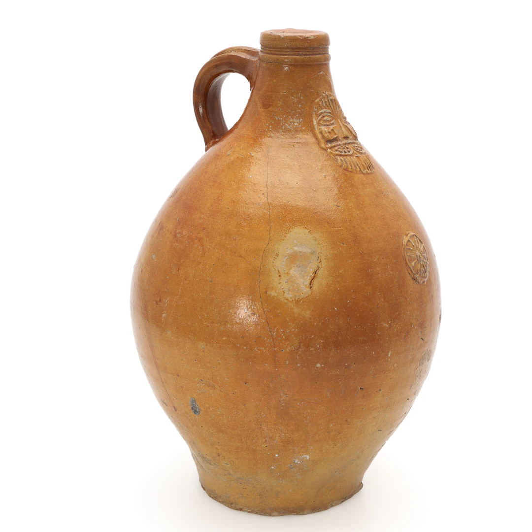 BARTMANKRUS, saltglaserat lergods, Tyskland, 1700/1800-tal.