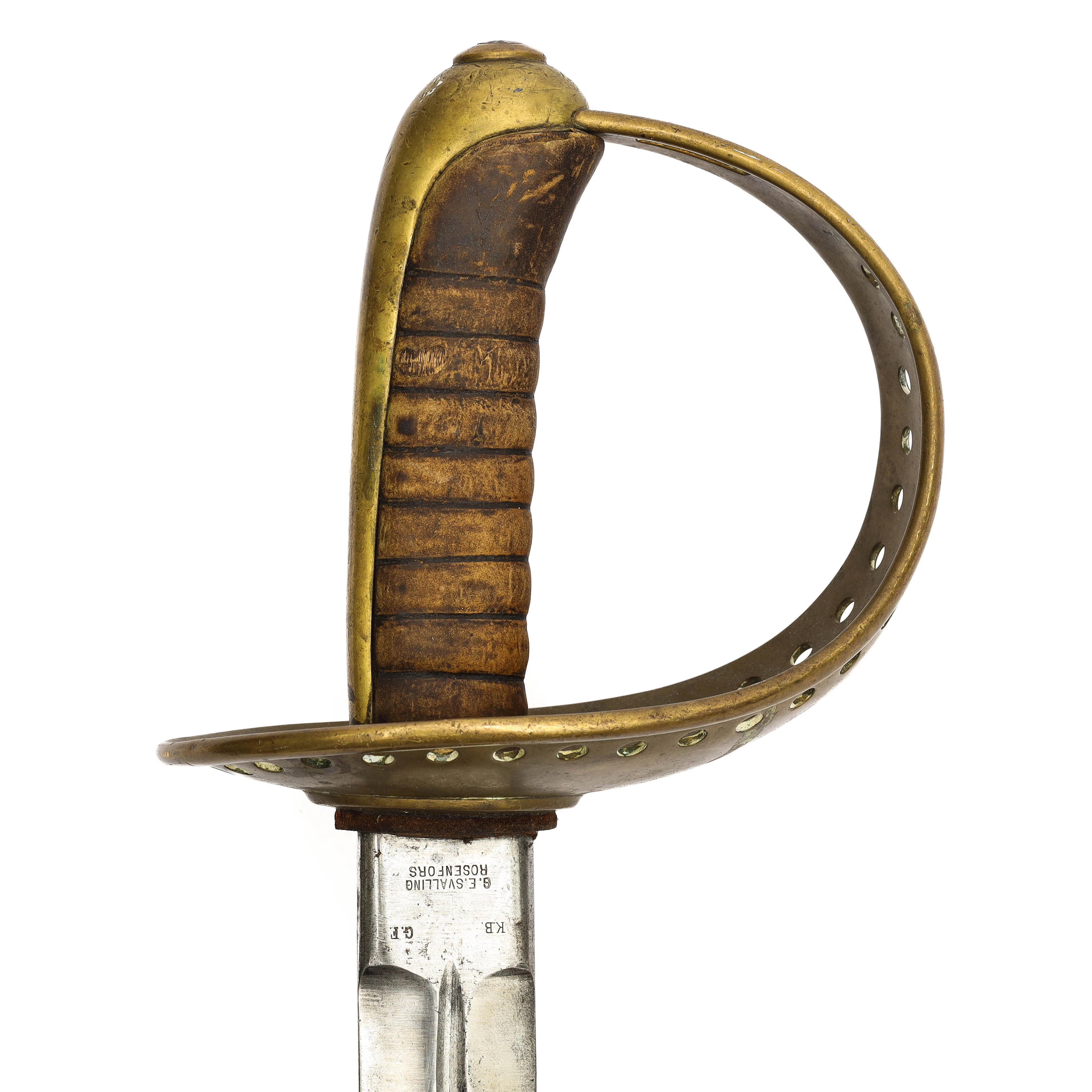SABEL, Svensk m/1893, E Svalling Eskilstuna, svärtad balja i stål
