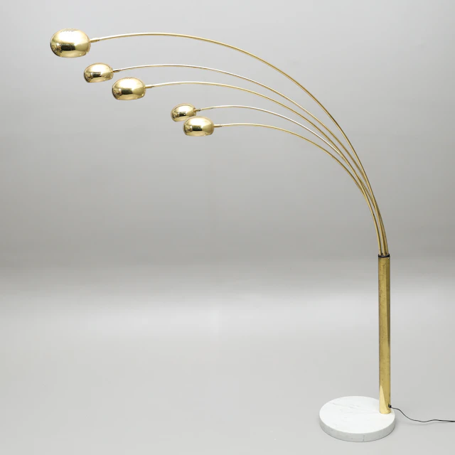 GOLVLAMPA, 5-ljuspunkter, Qvist & Co, Fellingsbro, 1900-talets andra hälft.