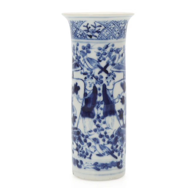 VAS, porslin, underglasyr i blått, Kangxi stil, Kina, 1800/1900-tal.