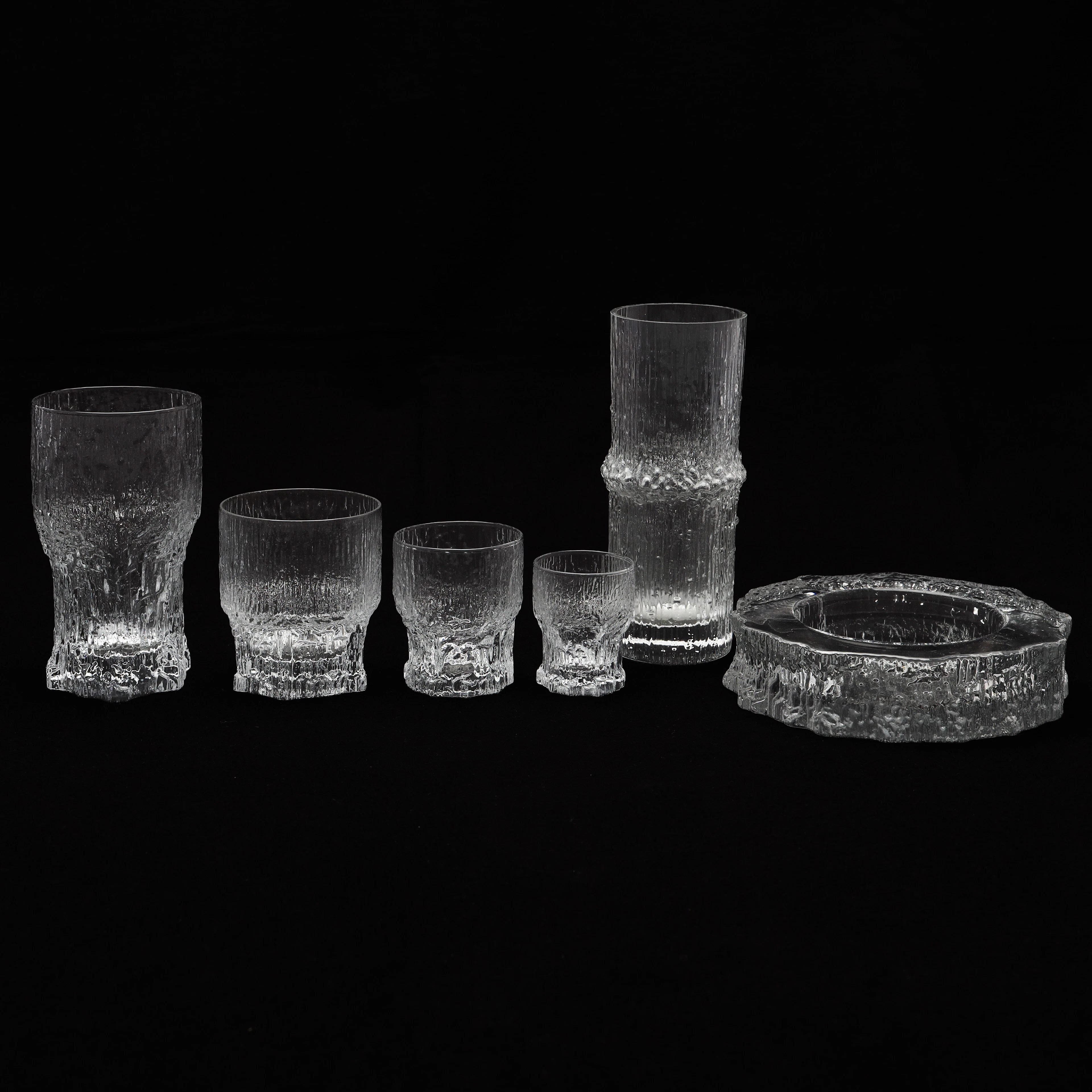 TAPIO WIRKKALA. Servisdelar, 44 delar, "Aslak", Iittala, Finland.