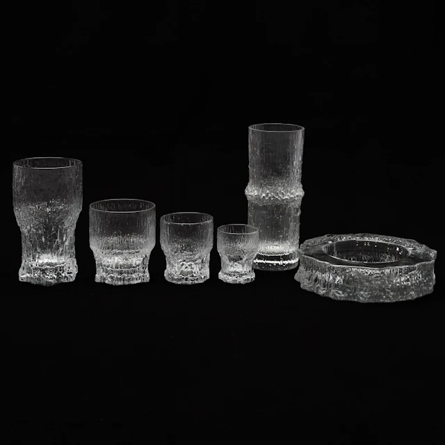 TAPIO WIRKKALA. Servisdelar, 44 delar, "Aslak", Iittala, Finland.