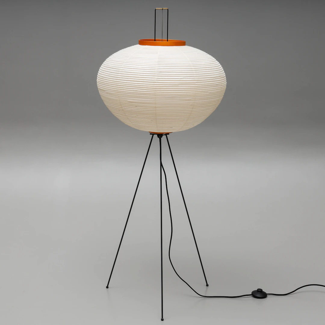 ISAMU NOGUCHI. Golvlampa, modell "Akari 10A", för Vitra, samtida.