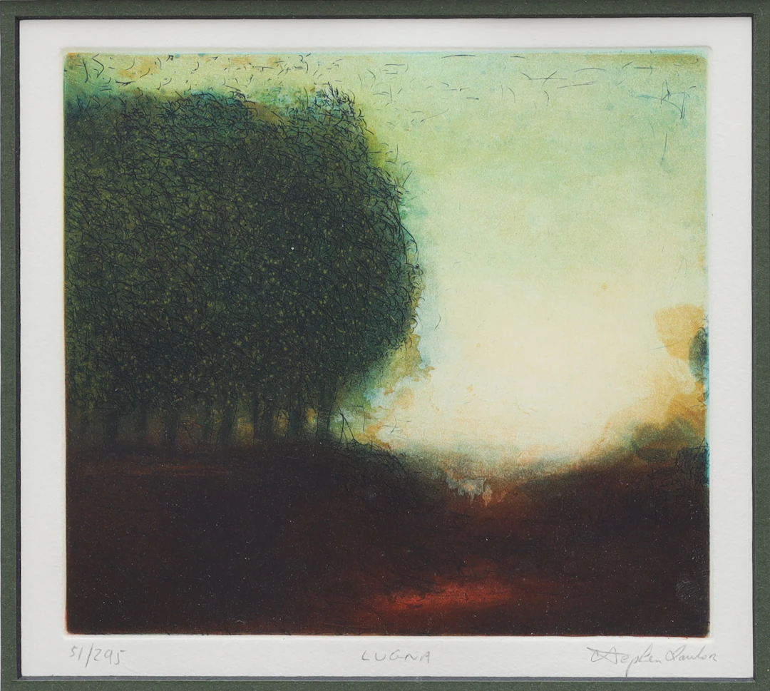 STEPHEN LAWLOR. färgetsning, "Lugna", numrerad 51/295, signerad.