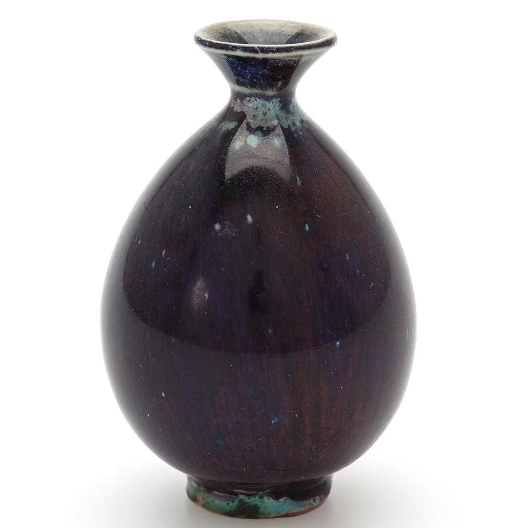 BERNDT FRIBERG. Vas, glaserat stengods, miniatyr, Studiohanden, Gustavsberg.