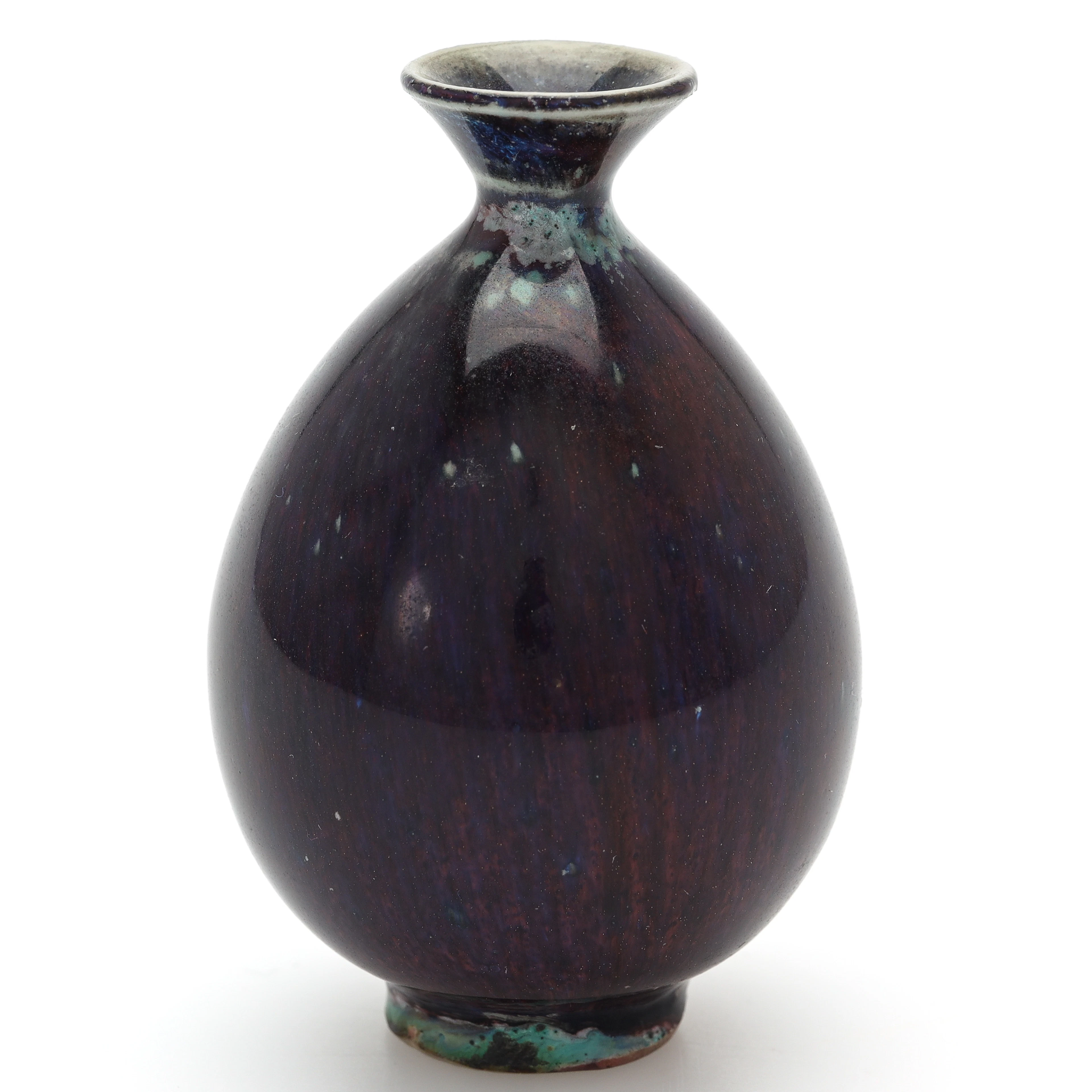 BERNDT FRIBERG. Vas, glaserat stengods, miniatyr, Studiohanden, Gustavsberg.