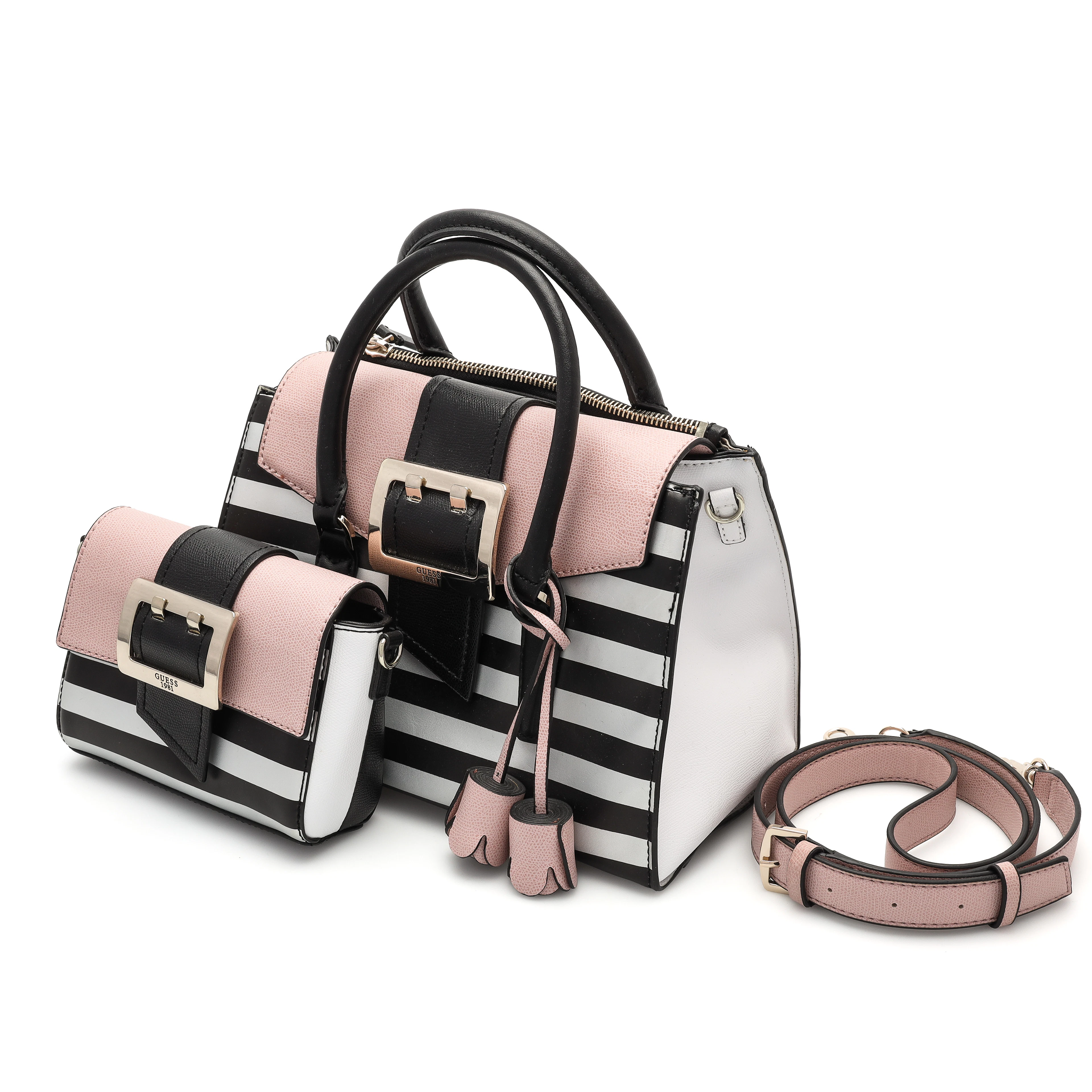 GUESS, väskor, 2 st, "Tori Bag" samt "Tori mini crossbody", samtida.