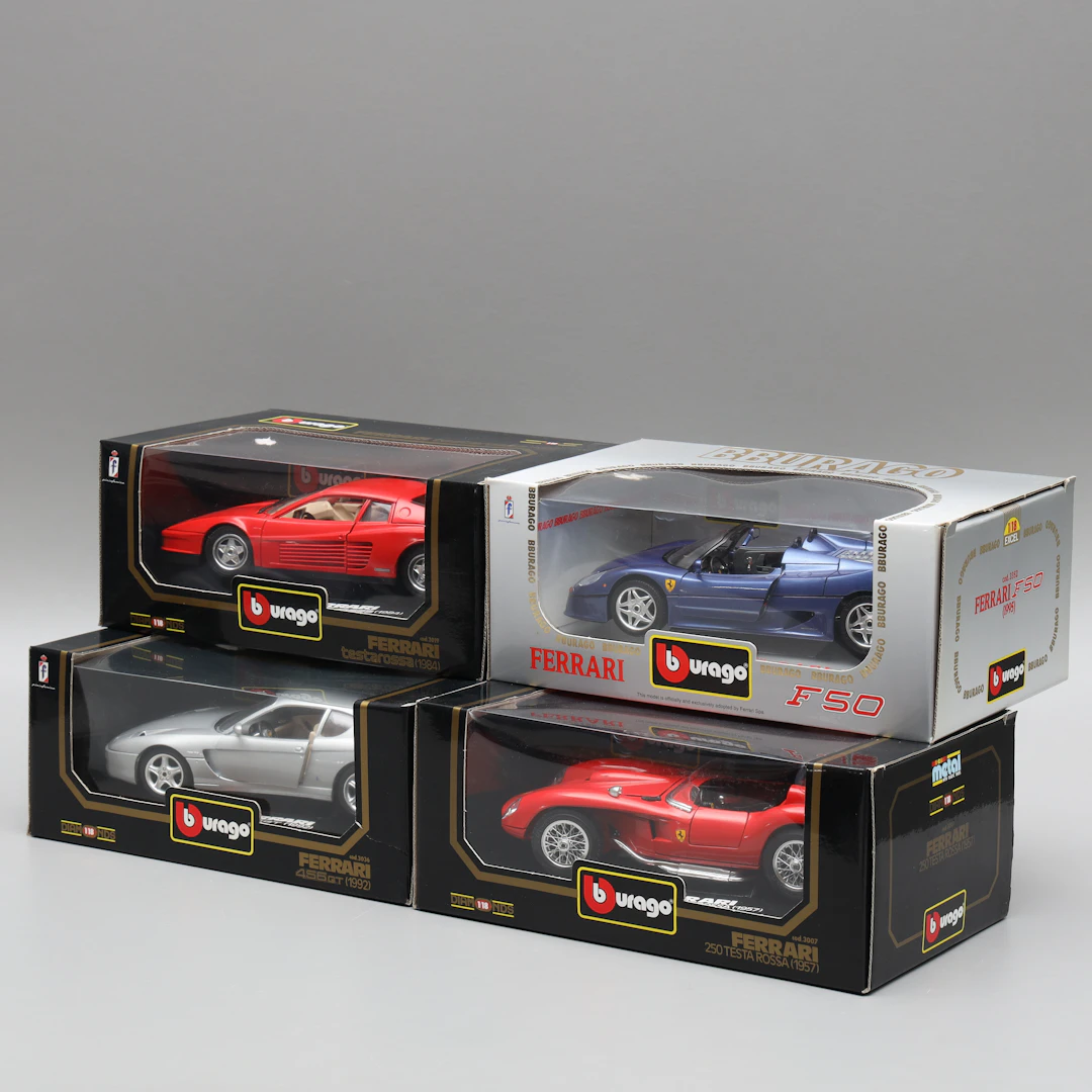MODELLBILAR, 4 st, Ferrari Testarossa 1984, Ferrari 250 Testa rossa