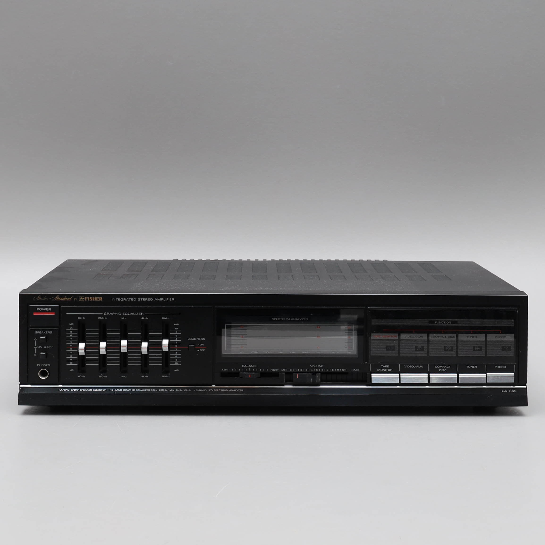 FÖRSTÄRKARE, Fisher, "Studio-Standard", modell CA-869.