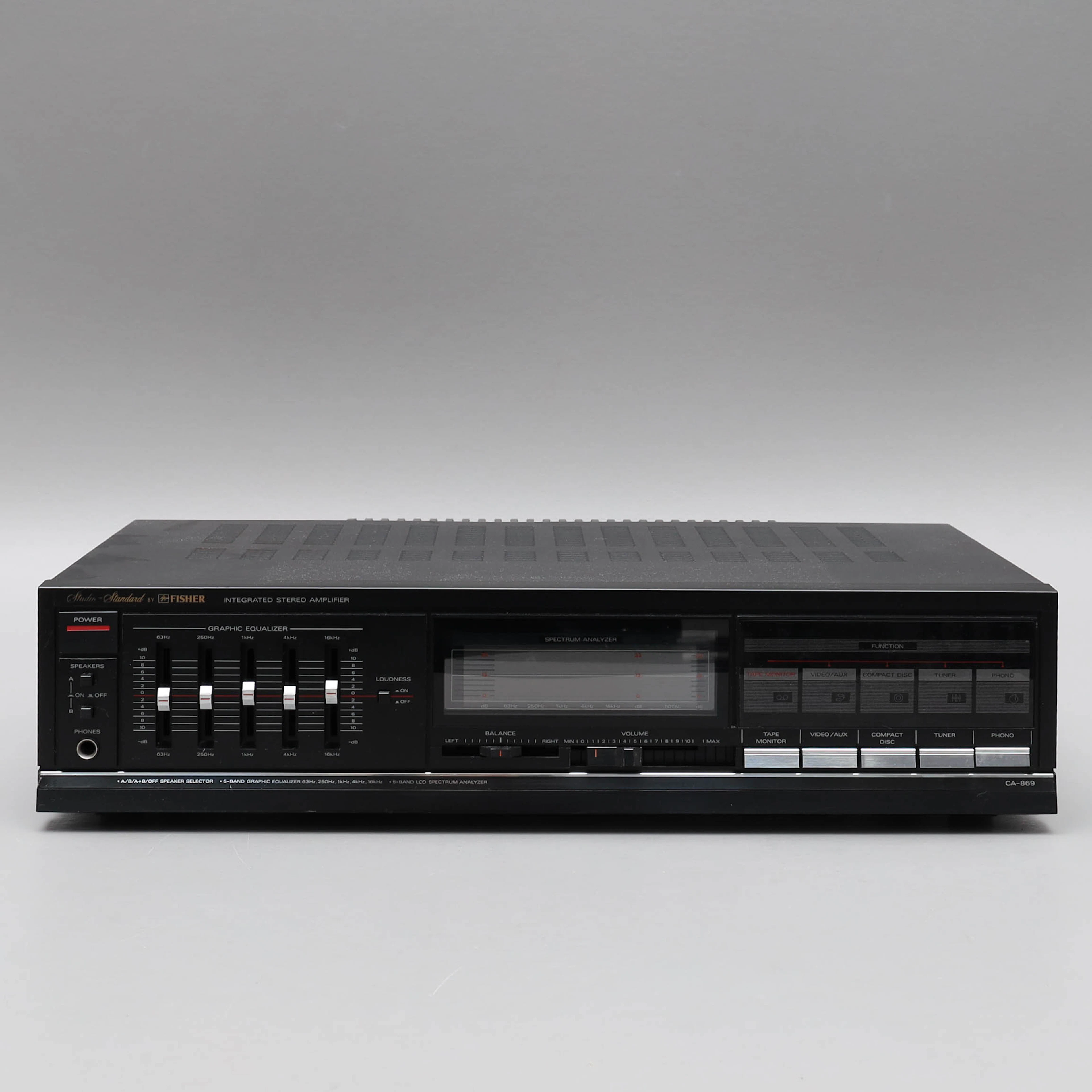 FÖRSTÄRKARE, Fisher, "Studio-Standard", modell CA-869.