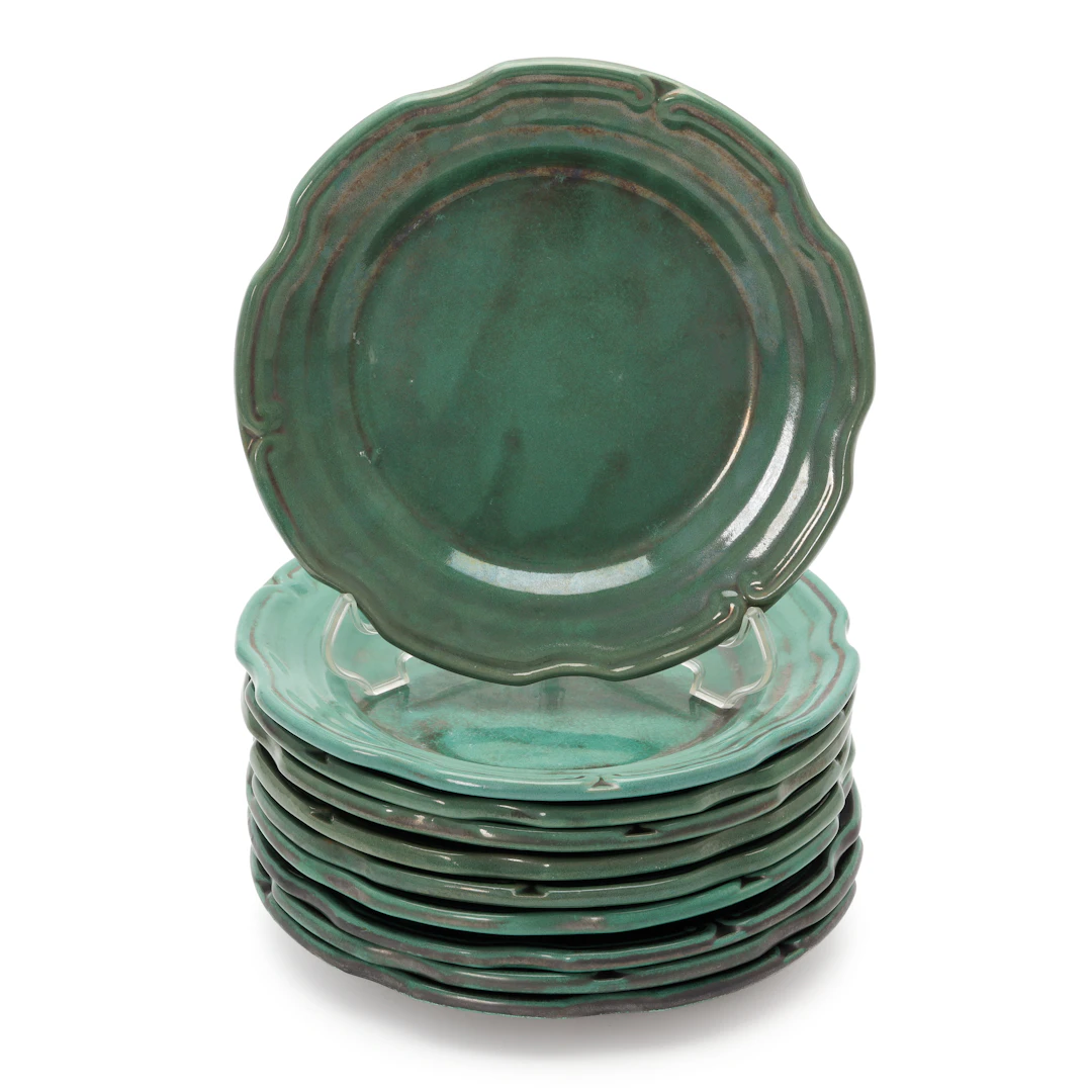 SERVISDELAR, 10 delar, glaserad keramik, Ekeby, 1900-talets första hälft.