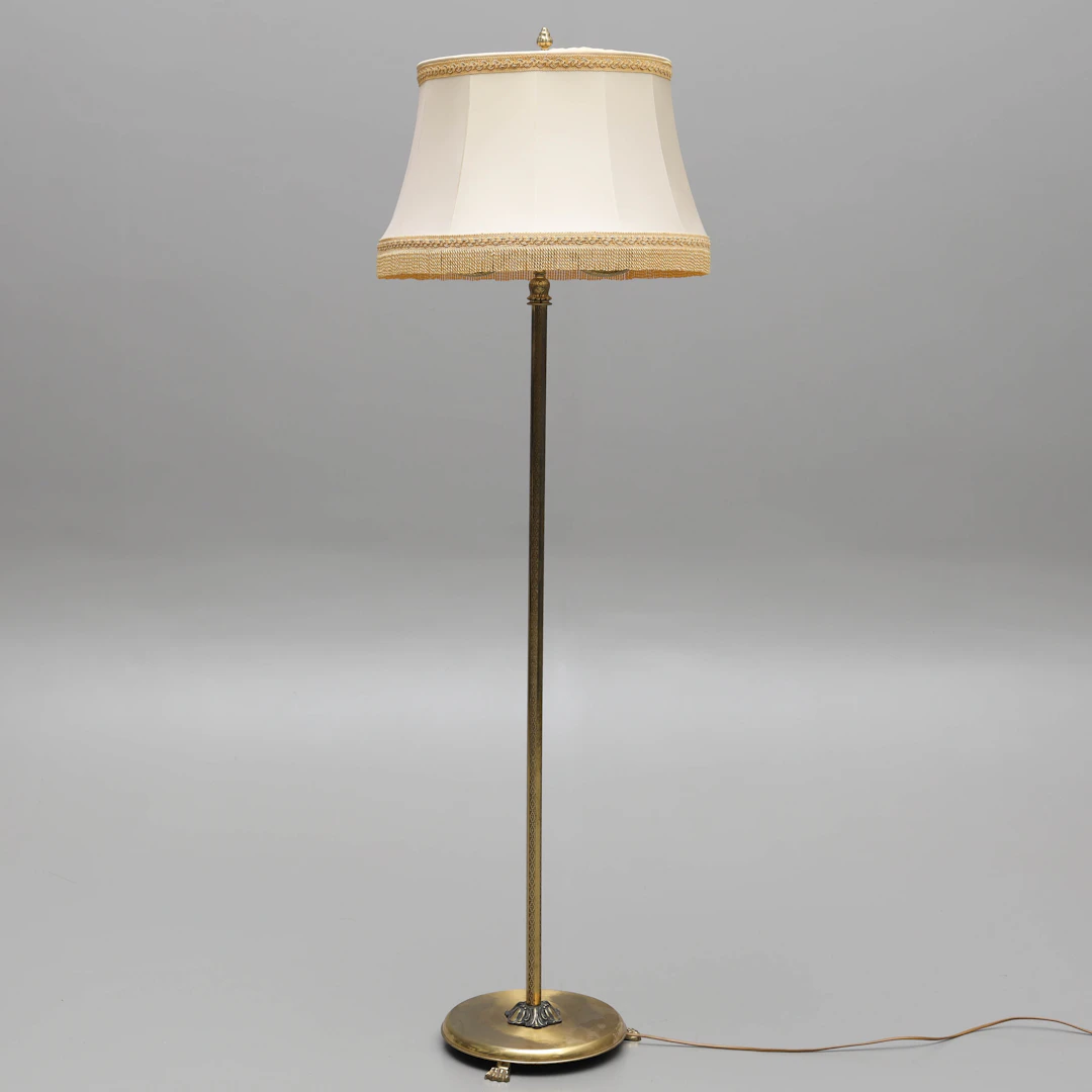 GOLVLAMPA, mässing, 1900-talets mitt.