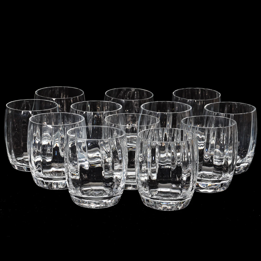 GUNNAR CYRÉN. Selterglas, 12 st, "Optica Symphony", Orrefors.